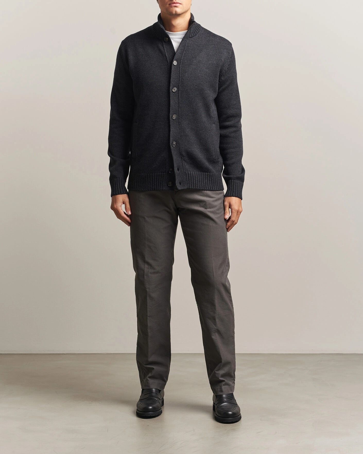 Herr | Tröjor | Zanone | Virgin Merino Wool Chioto Grey Melange