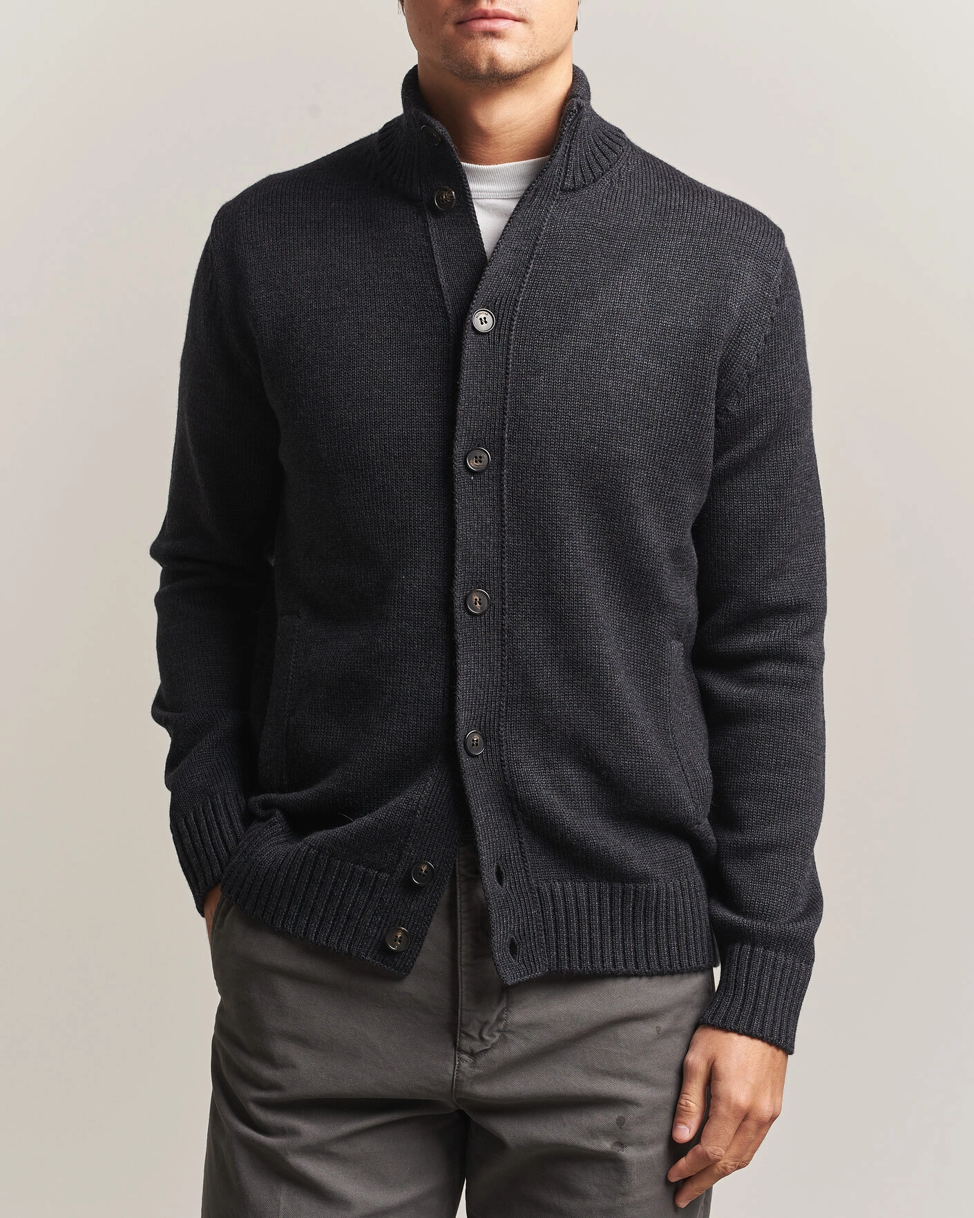 Herr | Tröjor | Zanone | Virgin Merino Wool Chioto Grey Melange