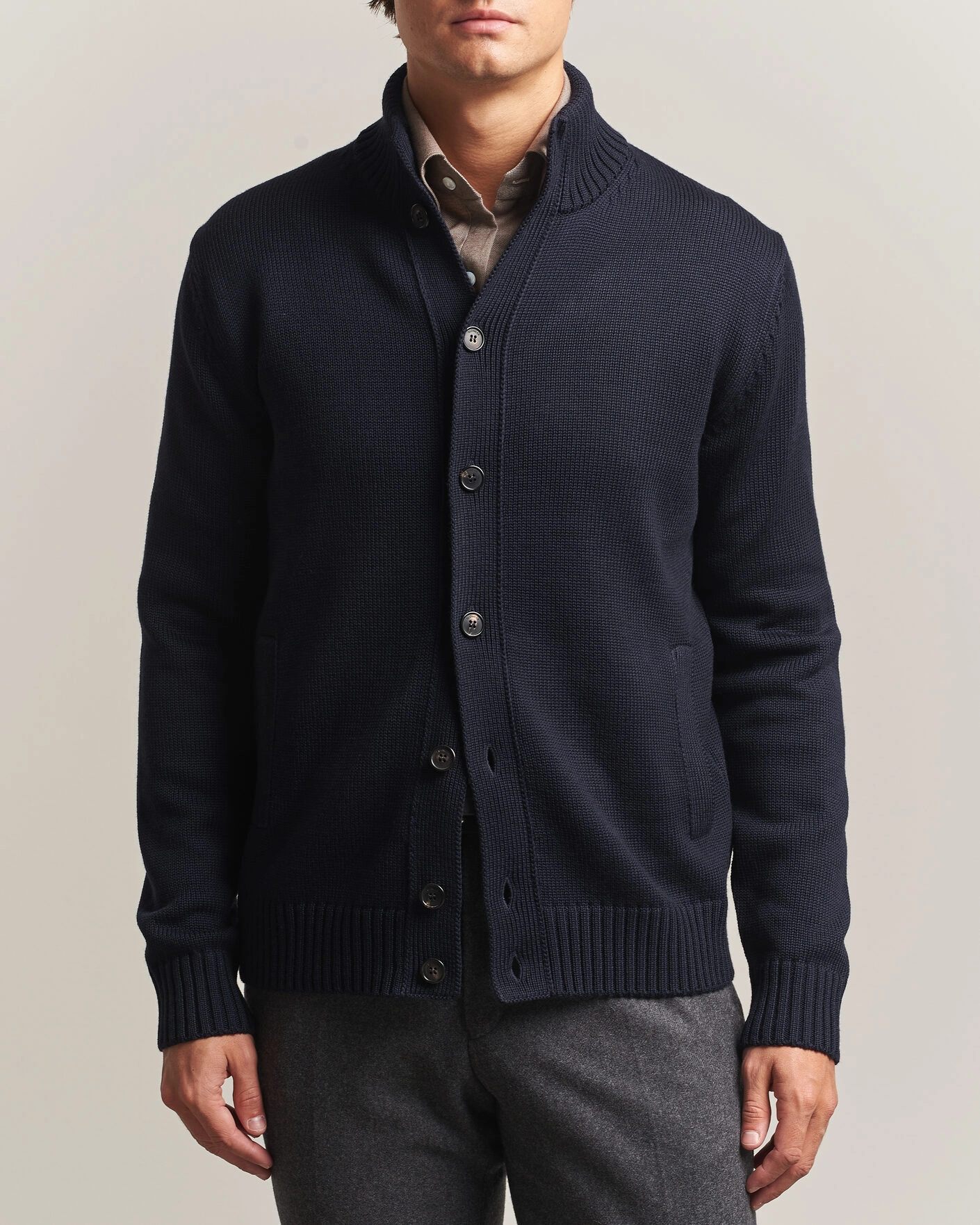 Herr | Tröjor | Zanone | Virgin Merino Wool Chioto Navy