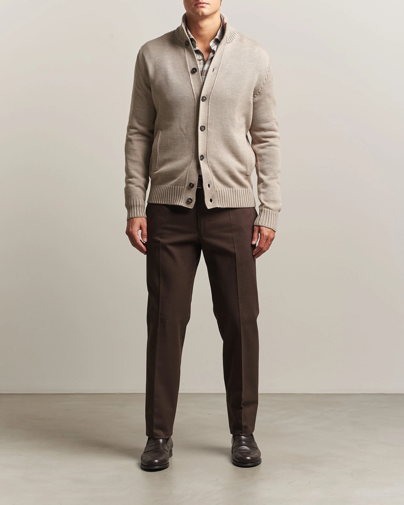 Herr | Tröjor | Zanone | Virgin Merino Wool Chioto Beige