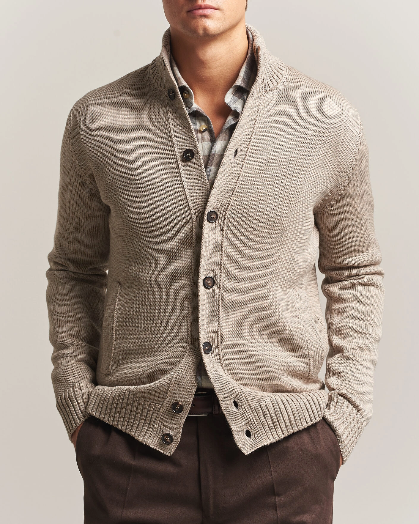 Herr | Tröjor | Zanone | Virgin Merino Wool Chioto Beige