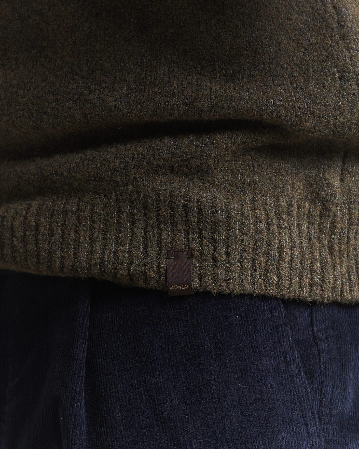 Herr | Tröjor | Zanone | Wool Boucle Crew Neck Forest Green