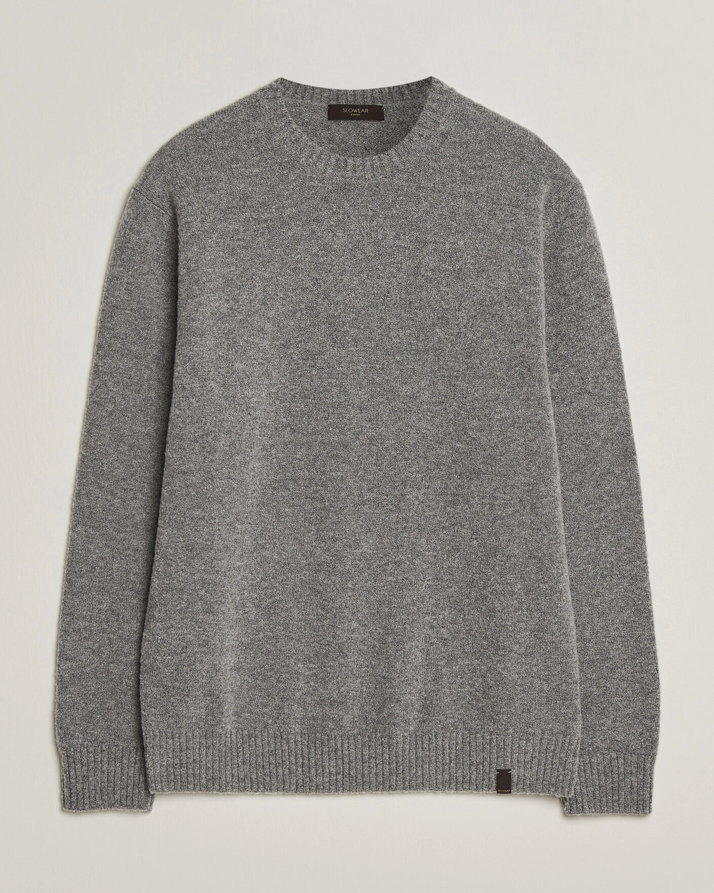 Herr | Tröjor | Zanone | Wool Boucle Crew Neck Grey Melange
