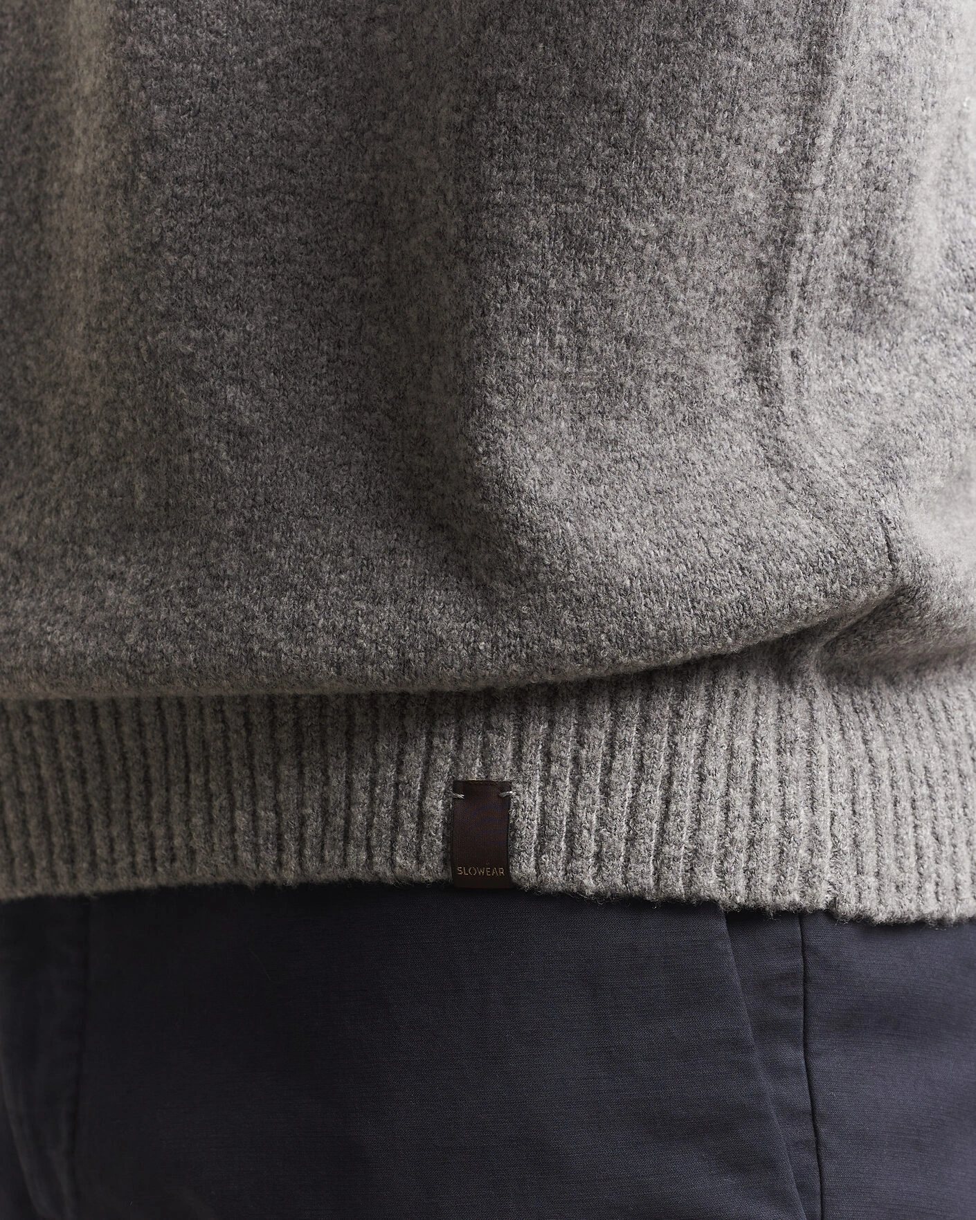 Herr | Tröjor | Zanone | Wool Boucle Crew Neck Grey Melange