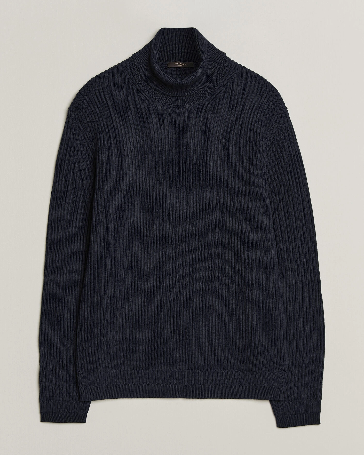 Herr | Tröjor | Zanone | Fishermans Rib Rollneck Navy