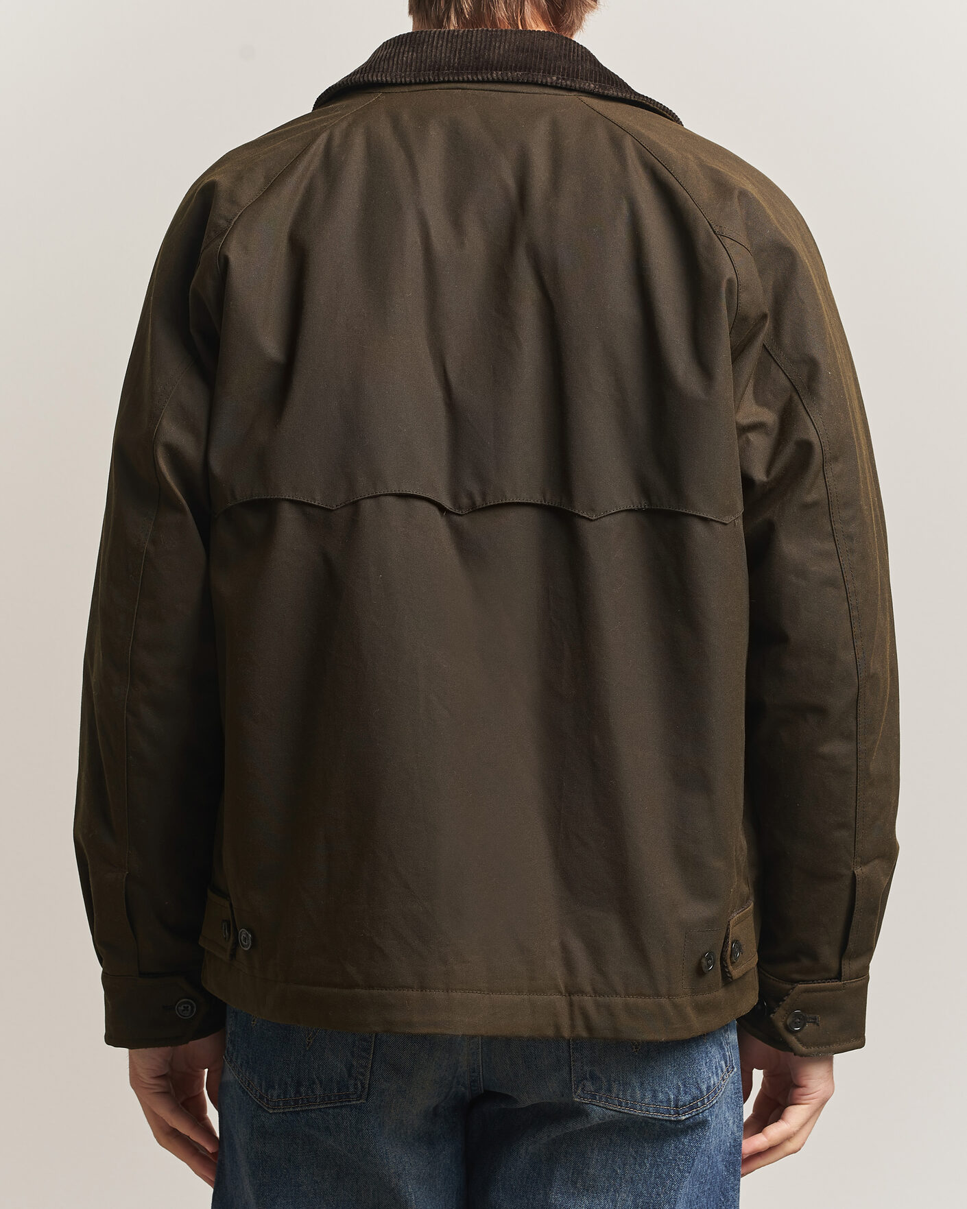 Herr | Jackor | Baracuta | Waxed Sherling Lined Deck Jacket Deep Moss
