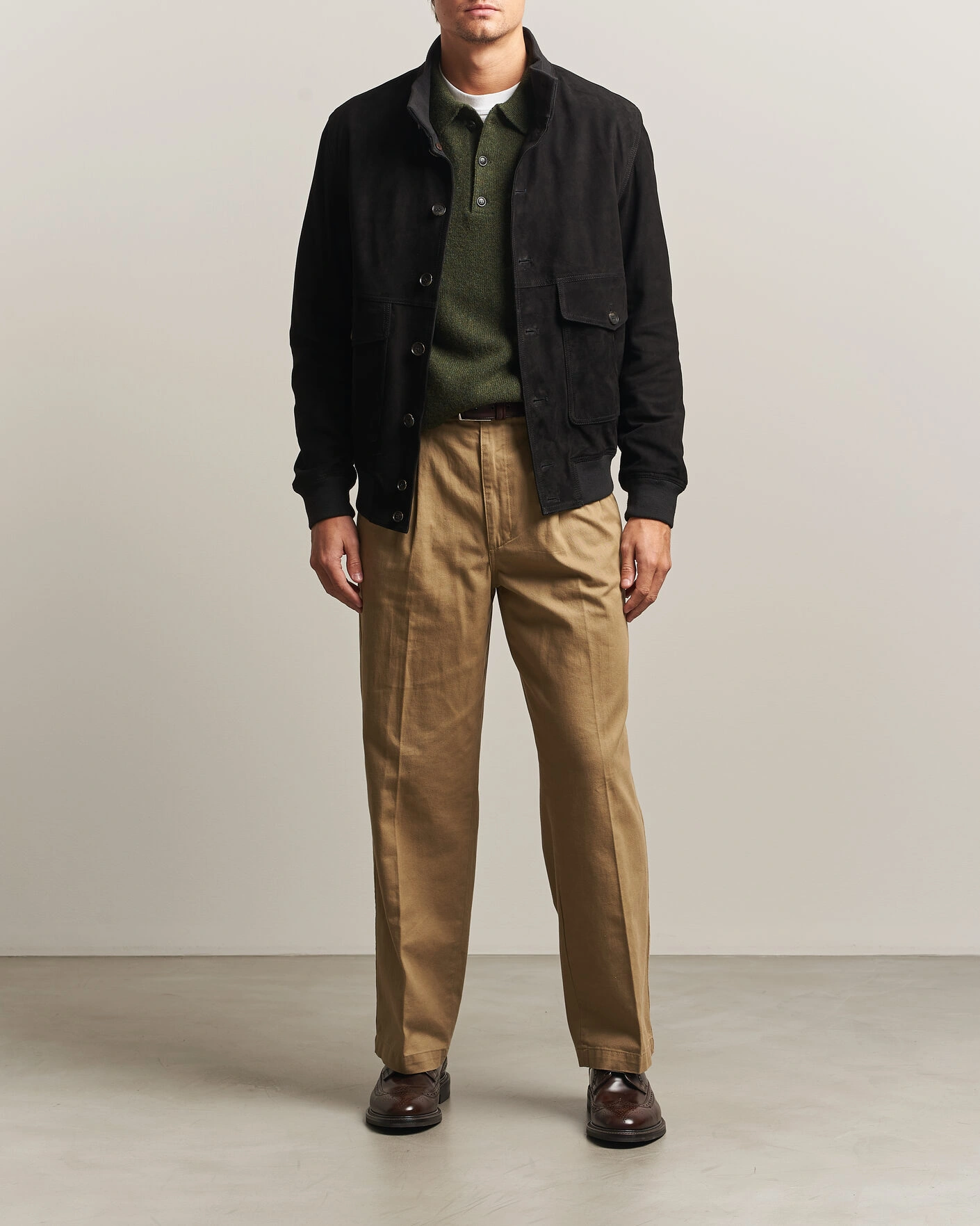 Herr | Jackor | Baracuta | Suede Blouson Jacket Black
