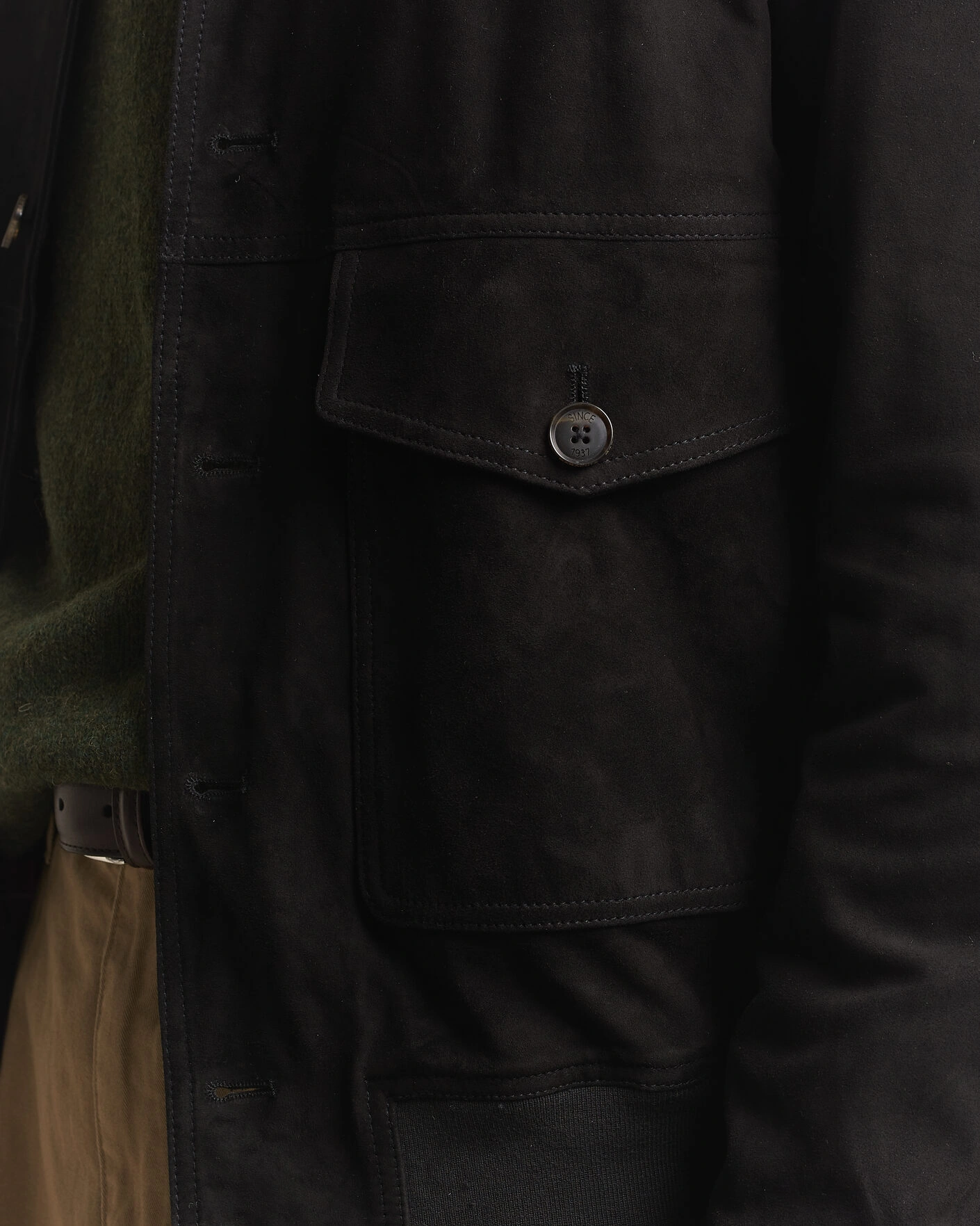 Herr | Jackor | Baracuta | Suede Blouson Jacket Black