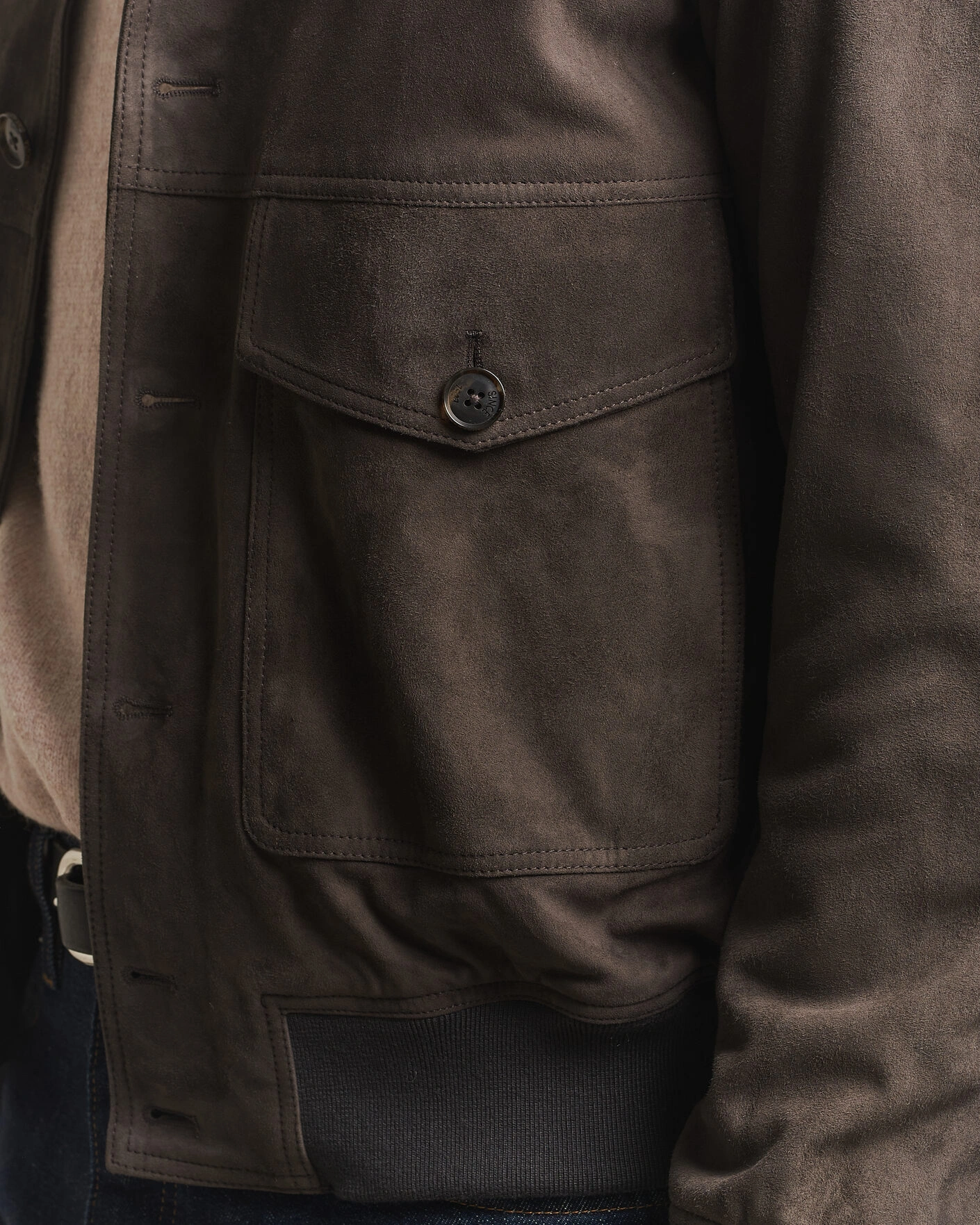 Herr | Jackor | Baracuta | Suede Blouson Jacket December Sky