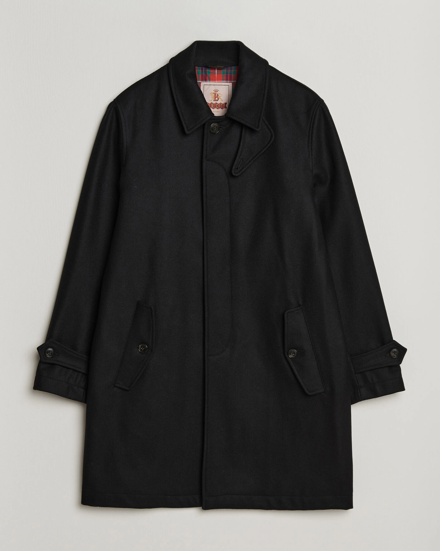 Herr | Jackor | Baracuta | G10 Melton Wool Coat Black