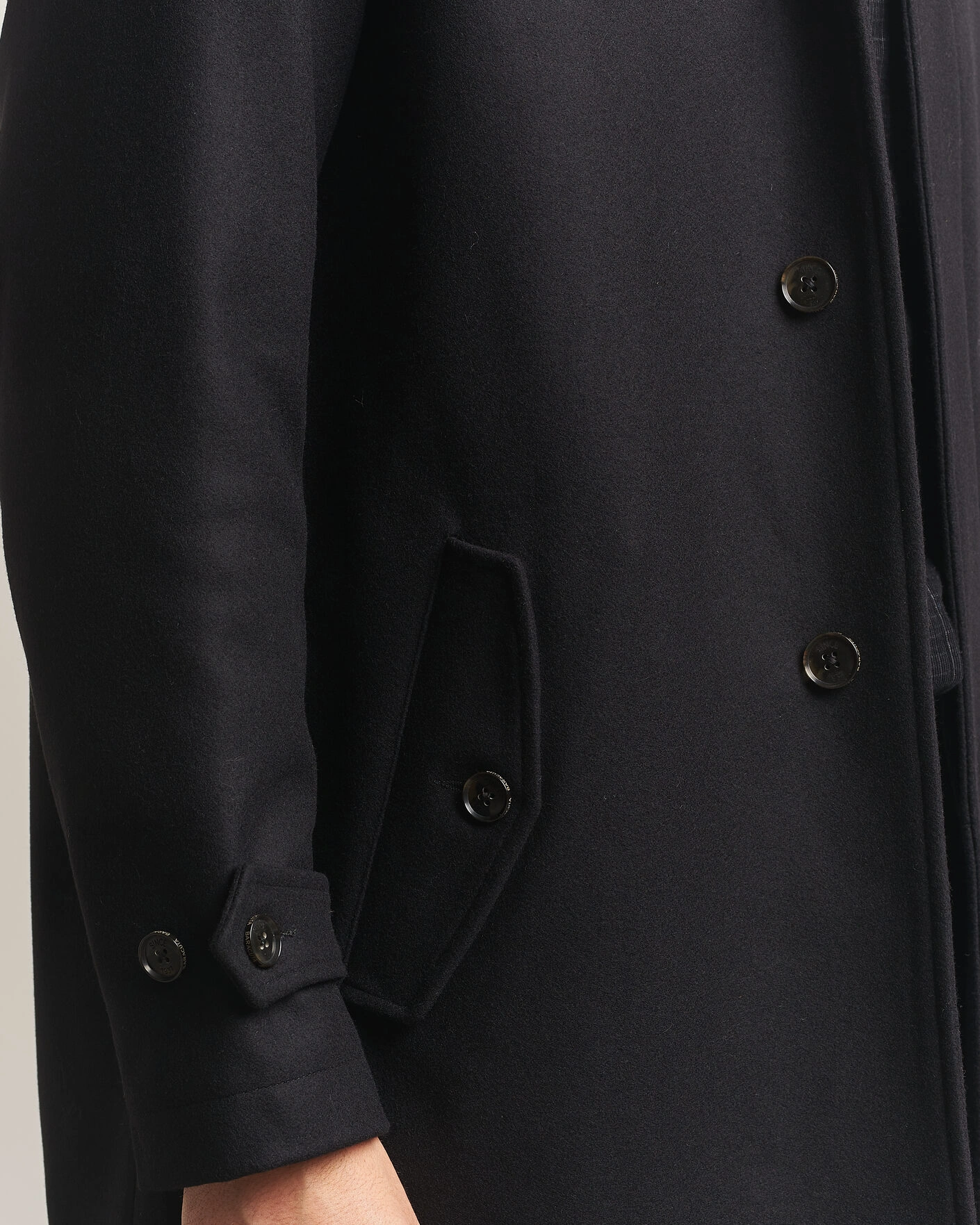Herr | Jackor | Baracuta | G10 Melton Wool Coat Black