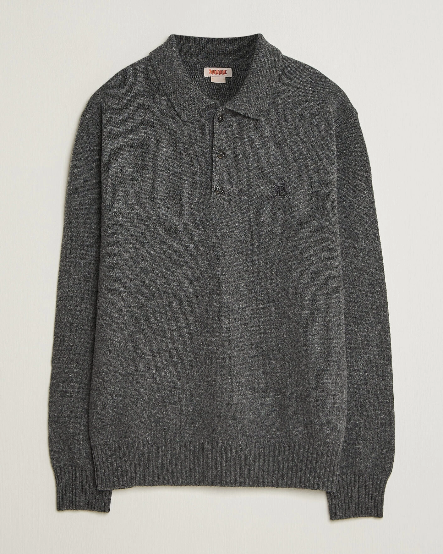 Herr | Tröjor | Baracuta | Shetland Polo Mid Grey