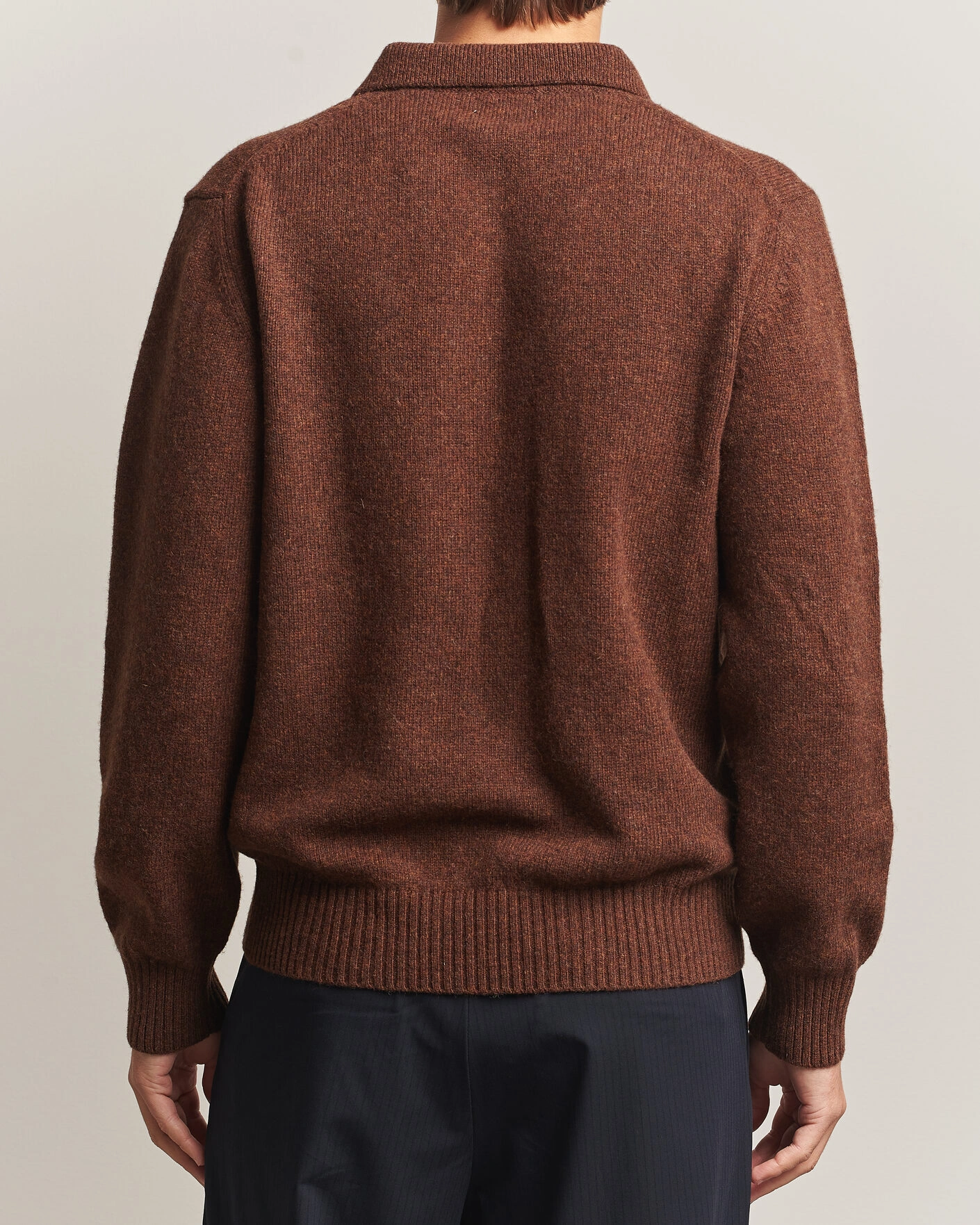 Herr | Tröjor | Baracuta | Shetland Polo Slate Black