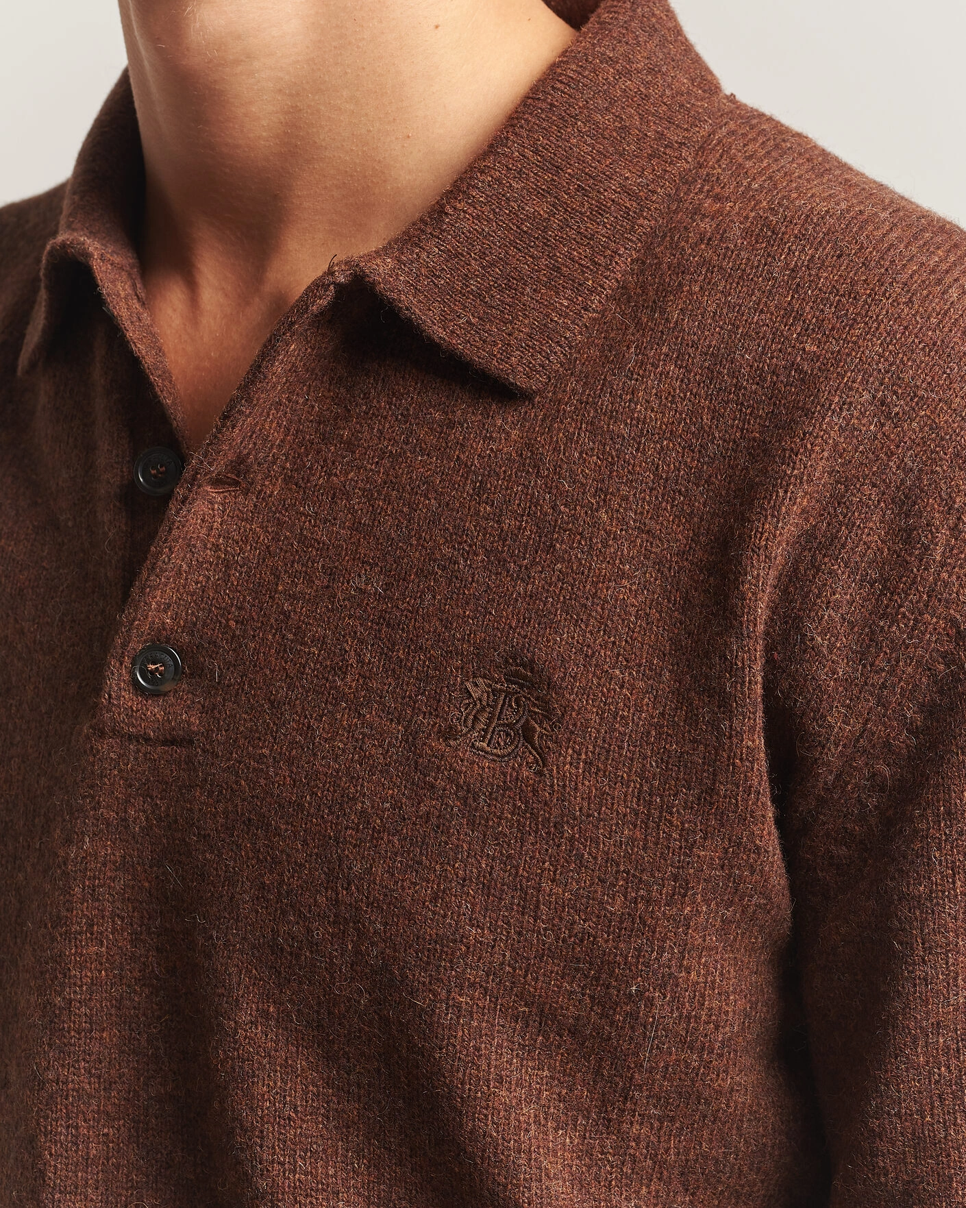 Herr | Tröjor | Baracuta | Shetland Polo Slate Black