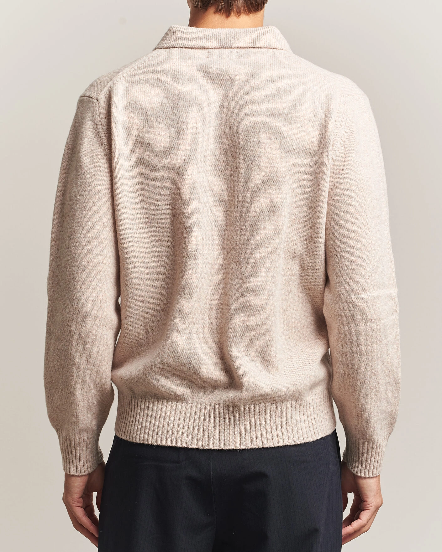 Herr | Tröjor | Baracuta | Shetland Polo Antique White
