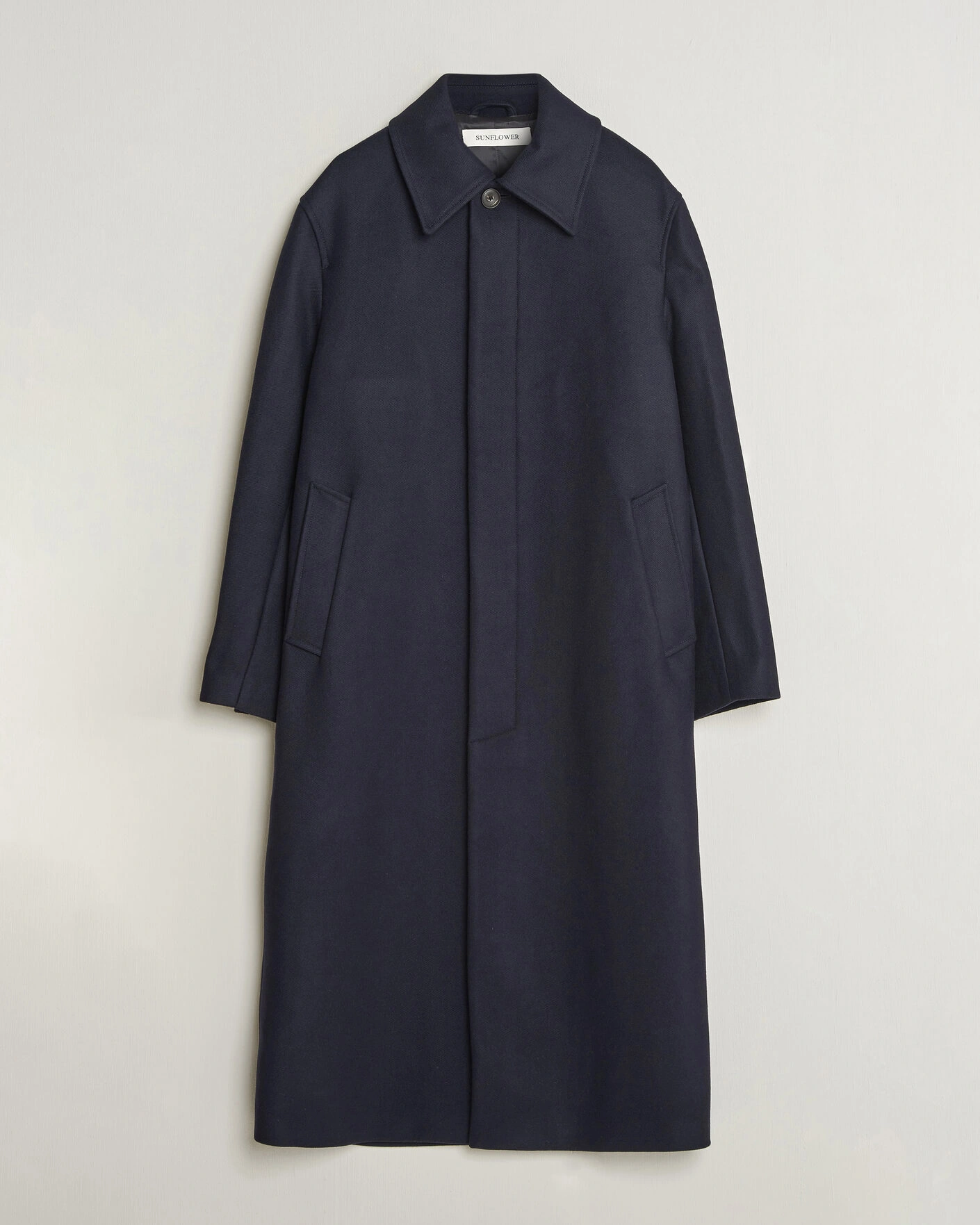 Herr | Jackor | Sunflower | Wool Blend Winter Coat Navy