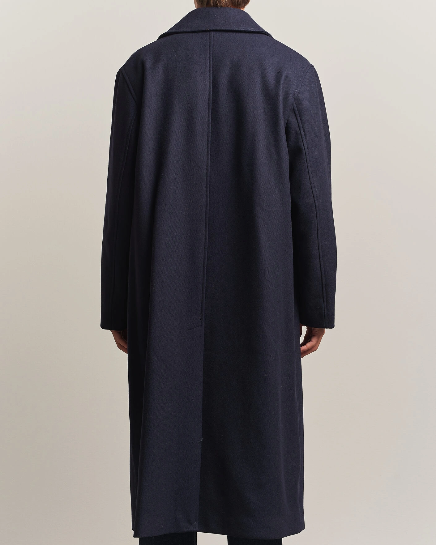 Herr | Jackor | Sunflower | Wool Blend Winter Coat Navy