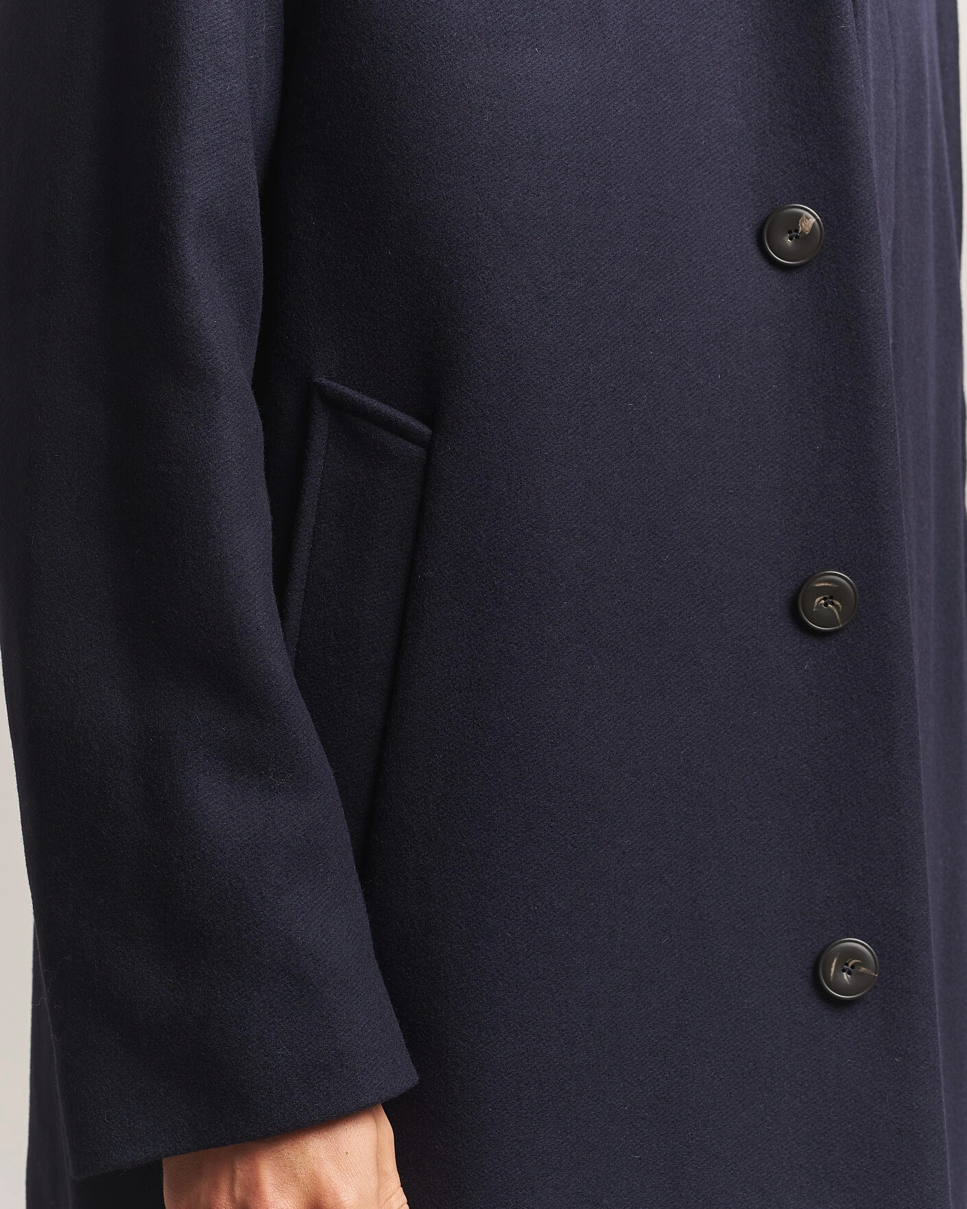 Herr | Jackor | Sunflower | Wool Blend Winter Coat Navy