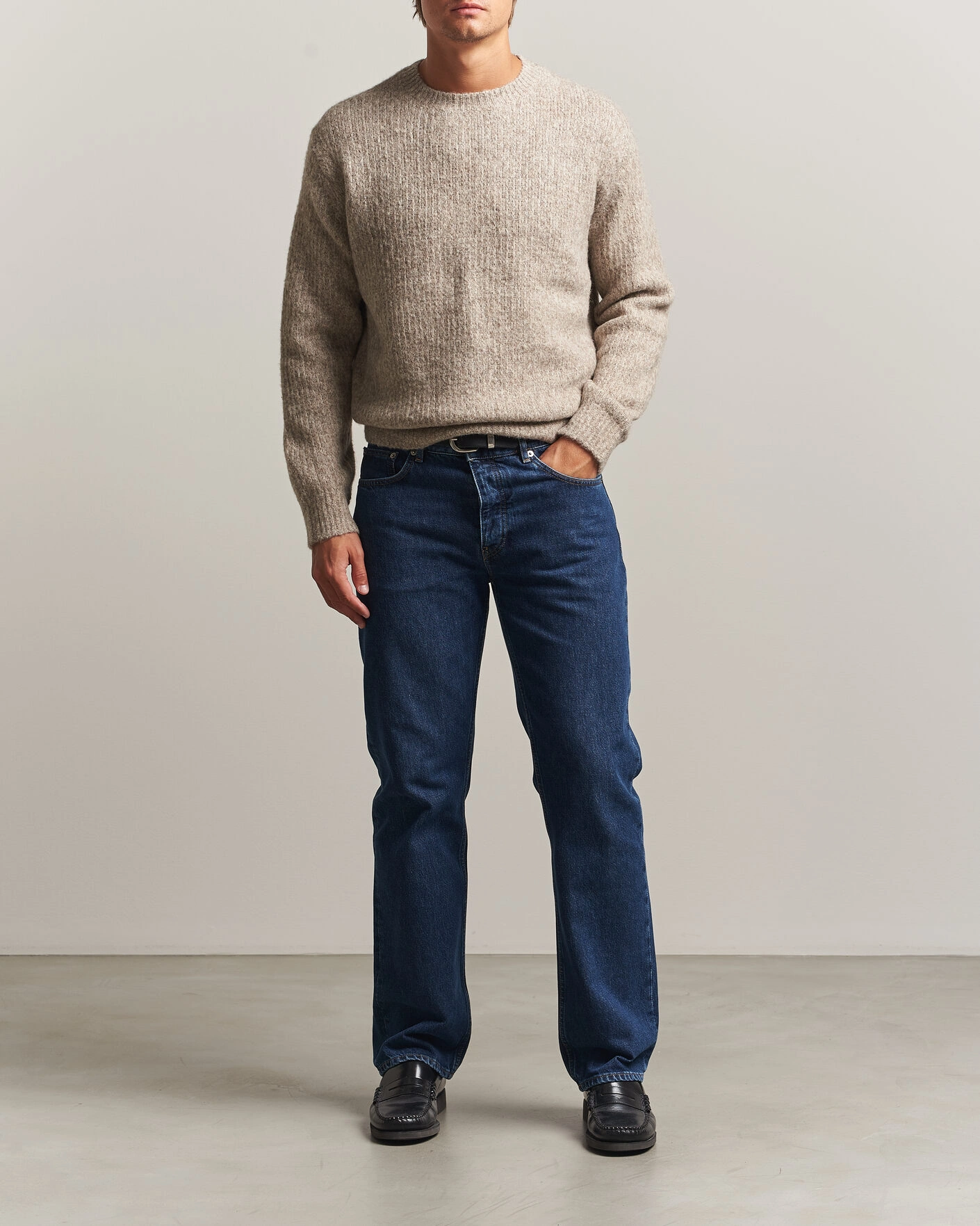 Herr | Tröjor | Sunflower | Yak Sweater Dark Oat