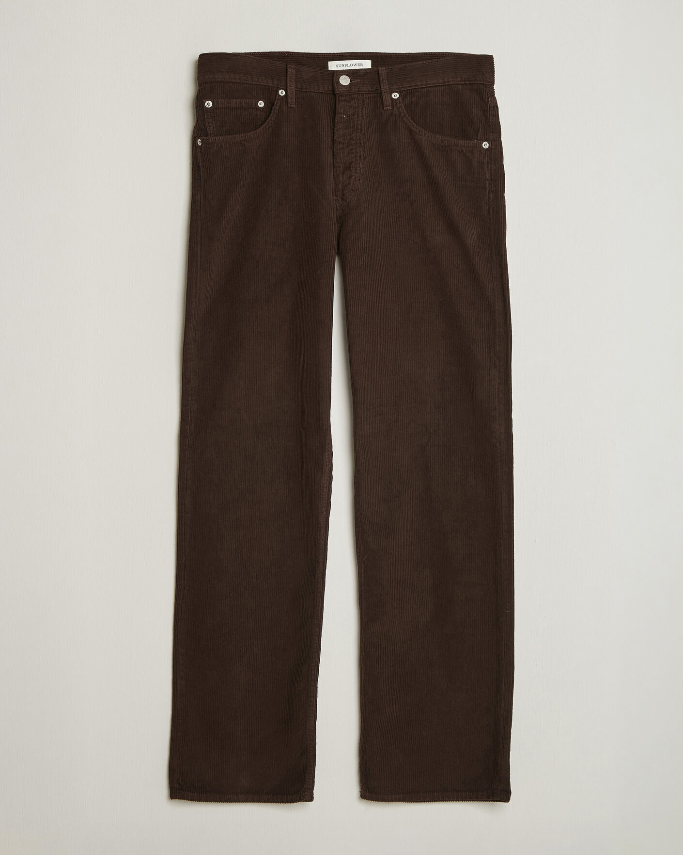 Herr | Byxor | Sunflower | Loose Corduroy Pants Brown