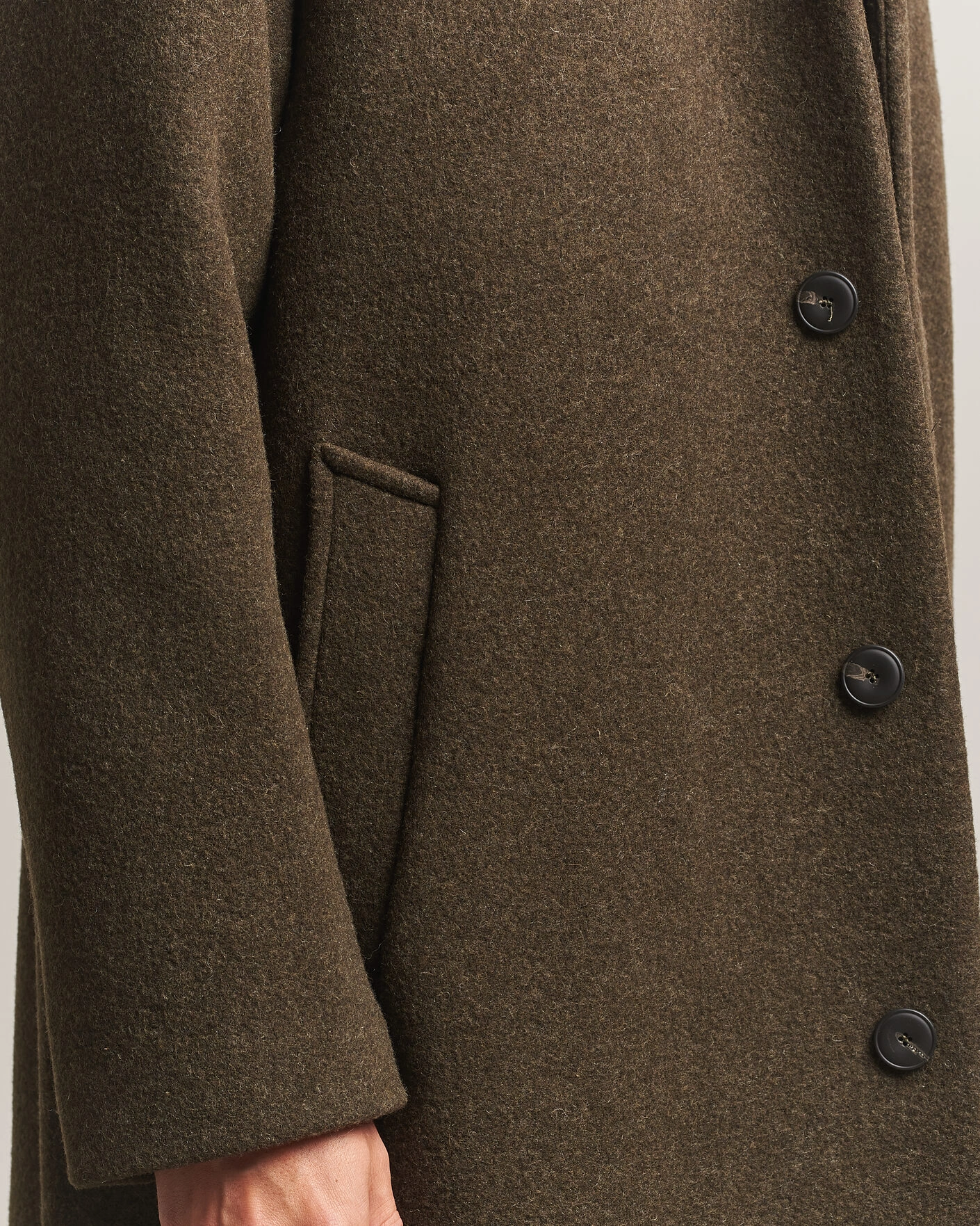 Herr | Jackor | Sunflower | Wool Blend Winter Coat Green Moss
