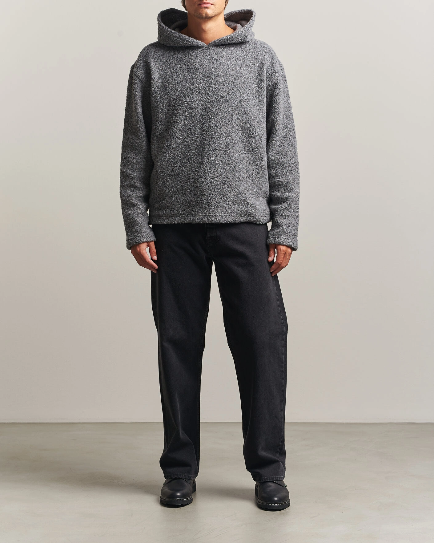 Herr | Tröjor | Sunflower | Wool Hoodie Grey Melange