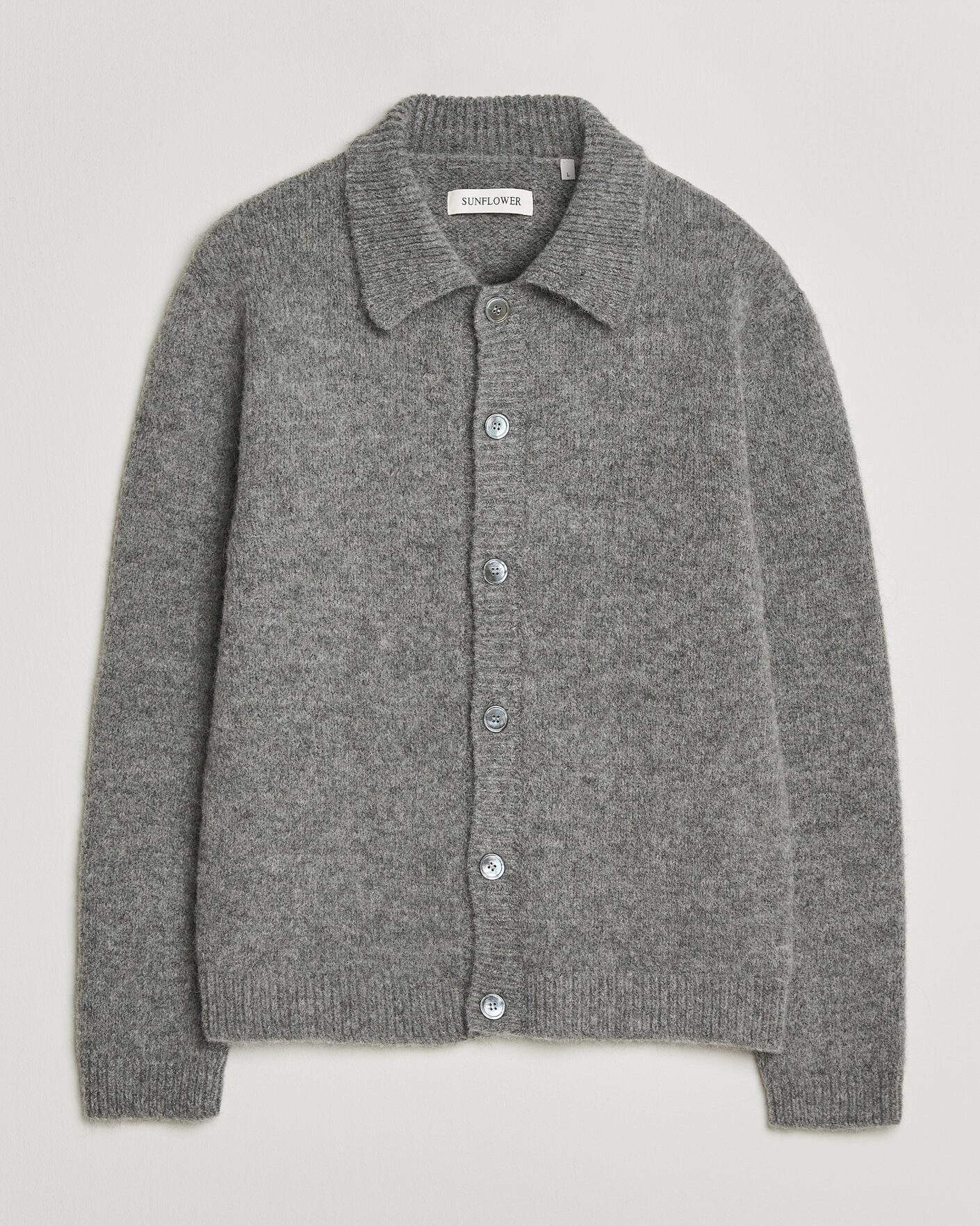 Herr | Tröjor | Sunflower | Alpacka Cardigan Grey Melange