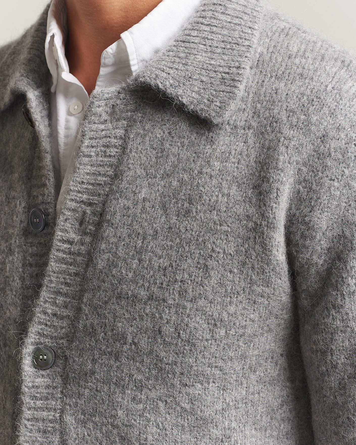 Herr | Tröjor | Sunflower | Alpacka Cardigan Grey Melange