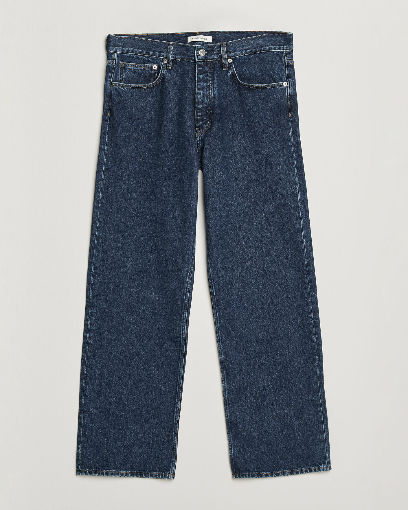 Herr | Byxor | Sunflower | Loose Jeans Blue Wash