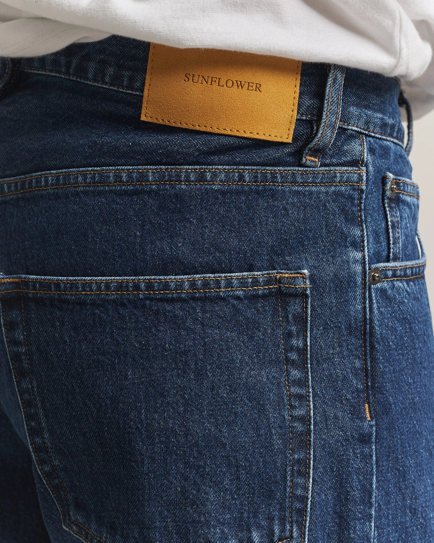 Herr | Byxor | Sunflower | Loose Jeans Blue Wash