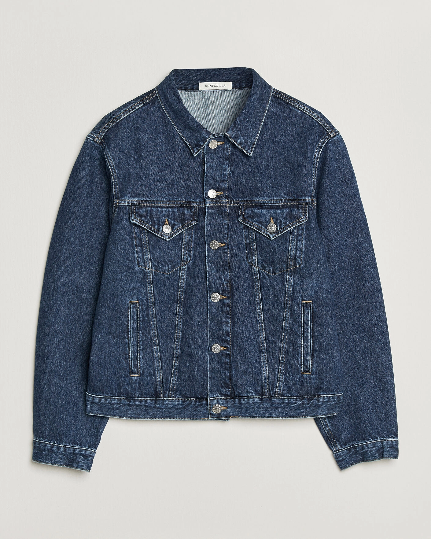 Herr | Jackor | Sunflower | Trucker Denim Jacket Blue Wash