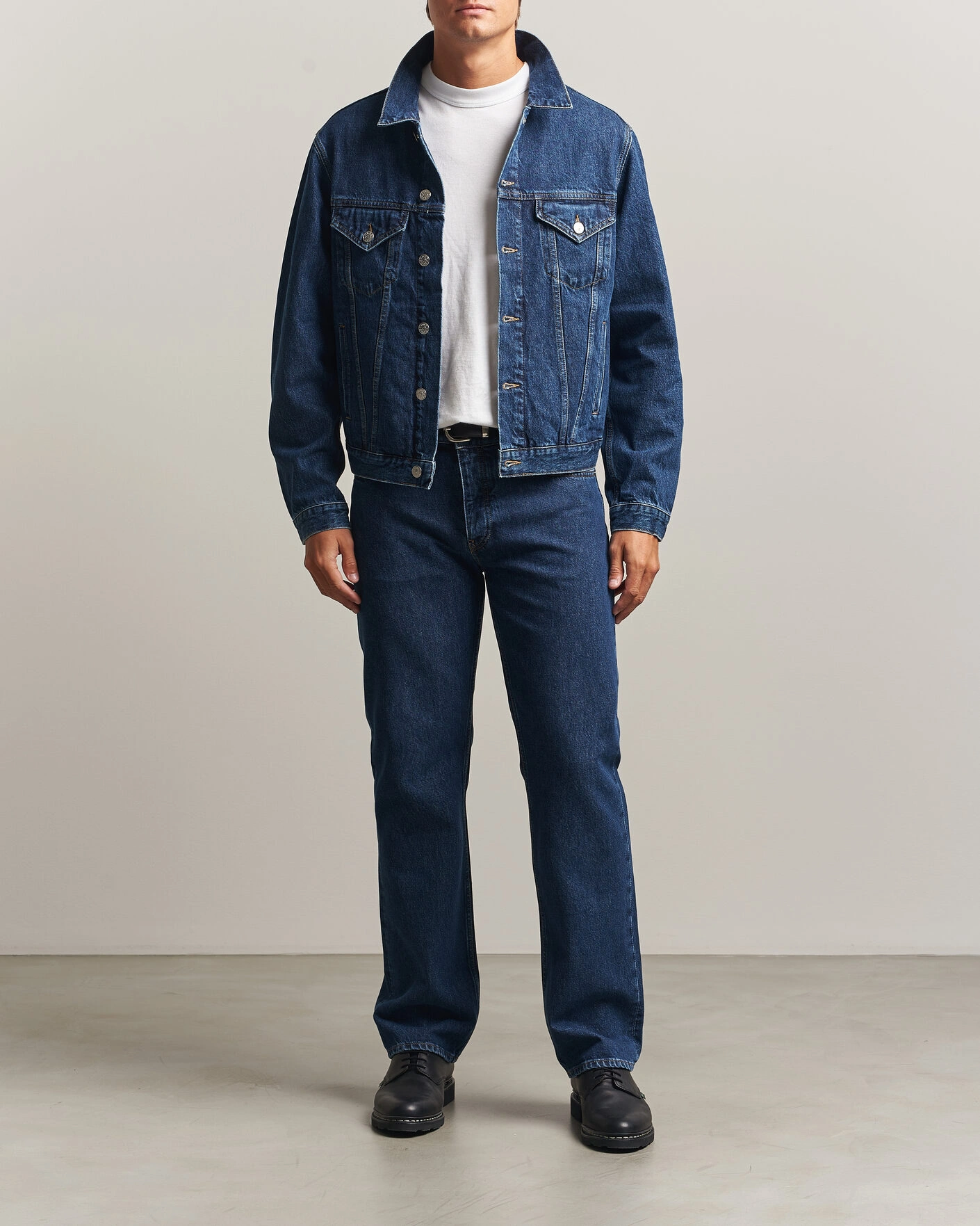 Herr | Jackor | Sunflower | Trucker Denim Jacket Blue Wash