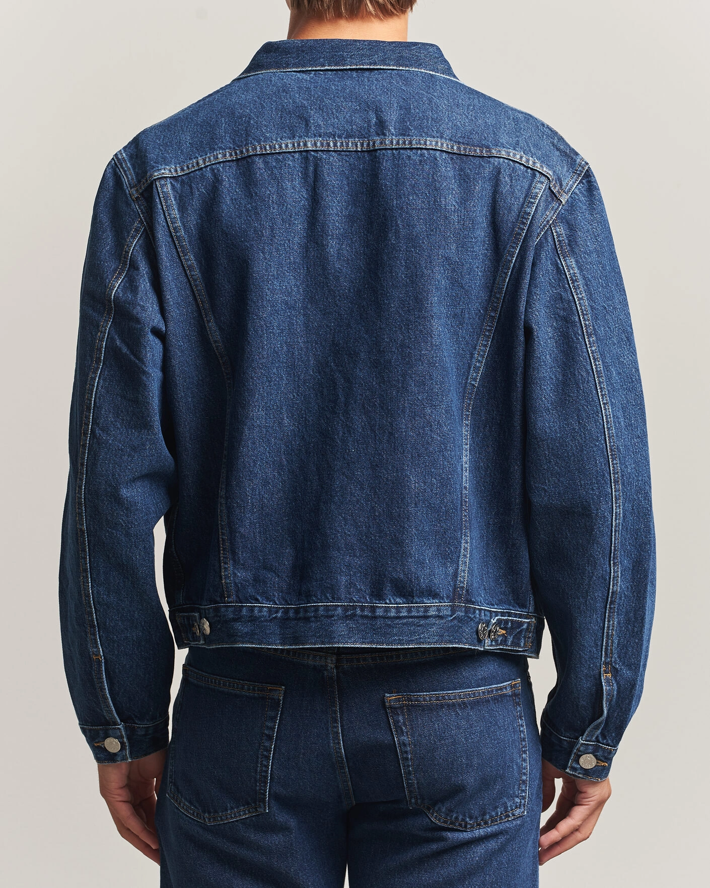 Herr | Jackor | Sunflower | Trucker Denim Jacket Blue Wash