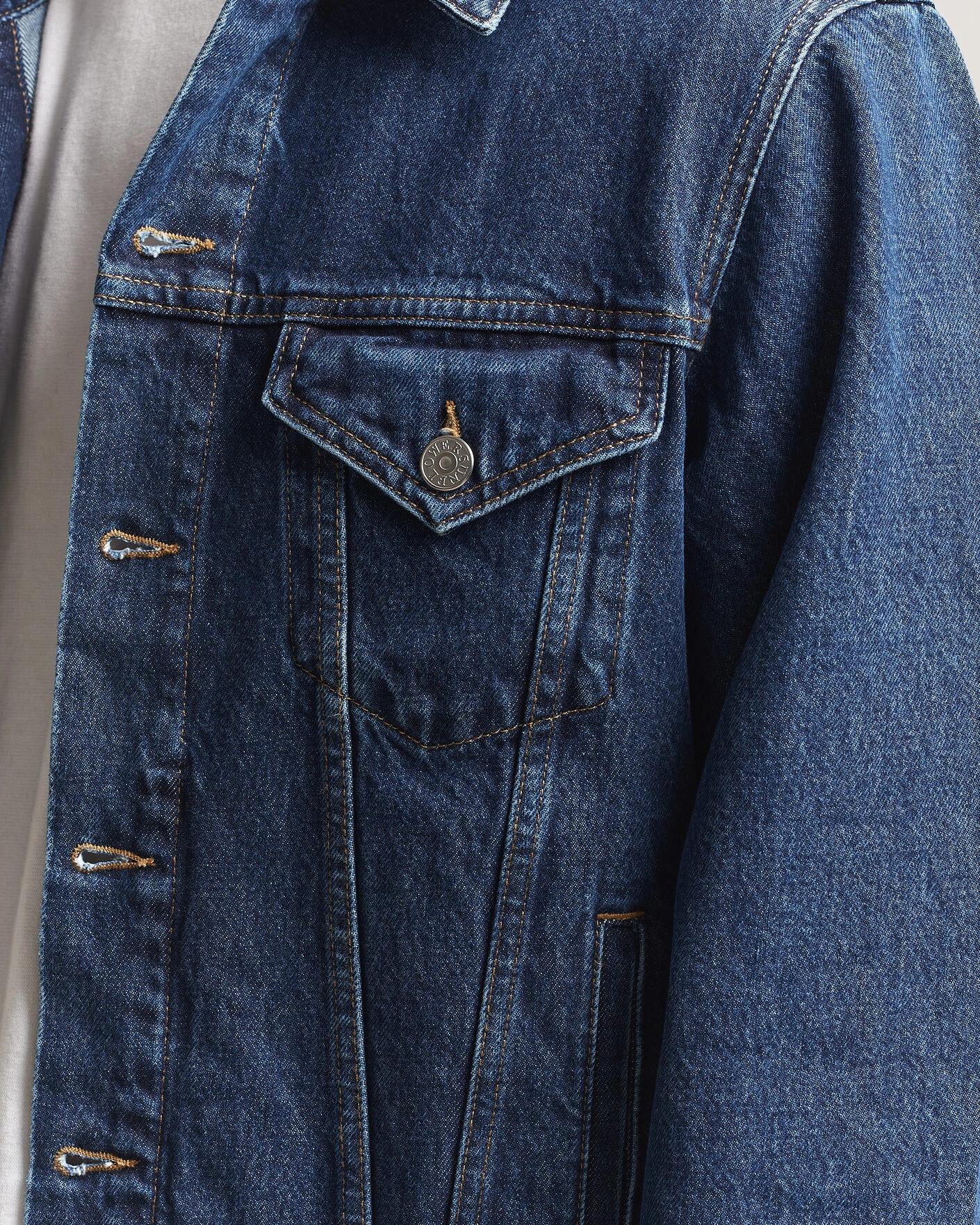 Herr | Jackor | Sunflower | Trucker Denim Jacket Blue Wash
