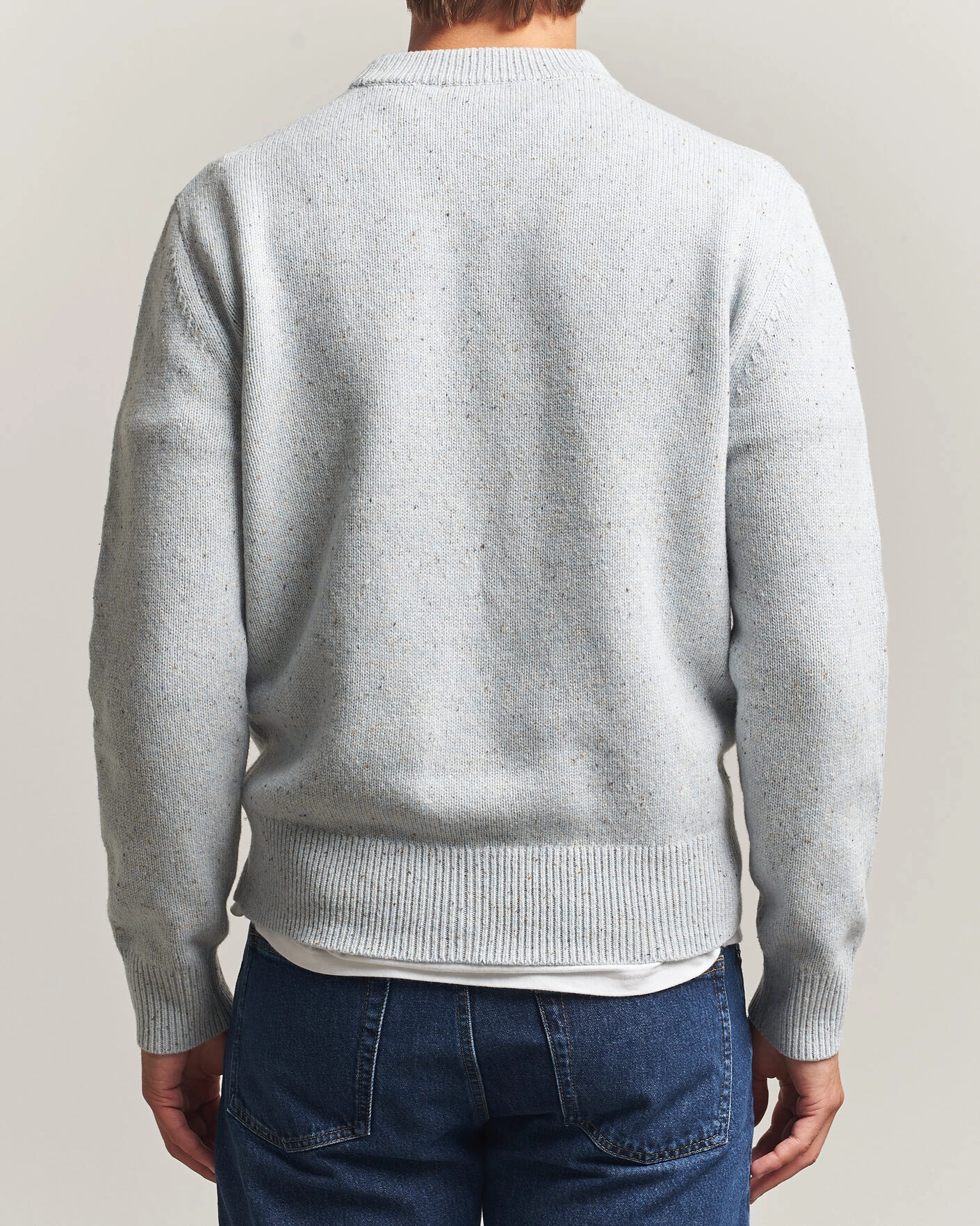 Herr | Tröjor | Sunflower | Moon Donegal Sweater Light Blue