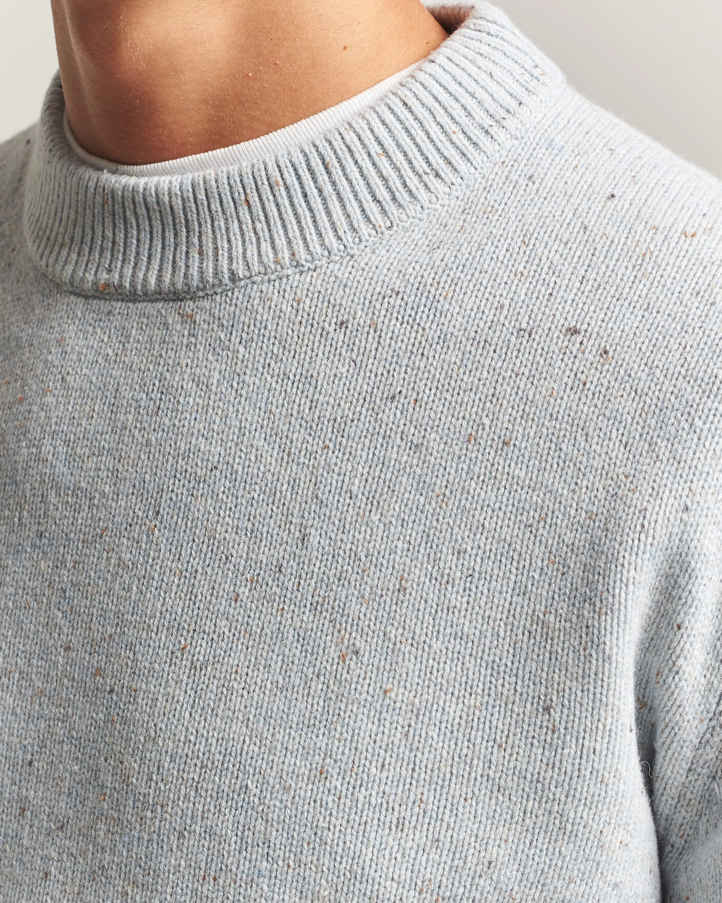 Herr | Tröjor | Sunflower | Moon Donegal Sweater Light Blue