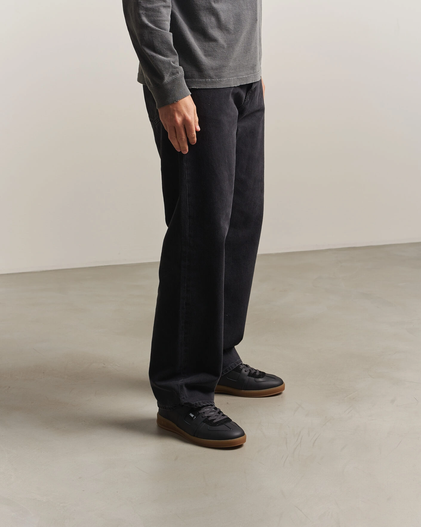 Herr | Sneakers | P448 | Monza Leather/Suede Sneaker Black