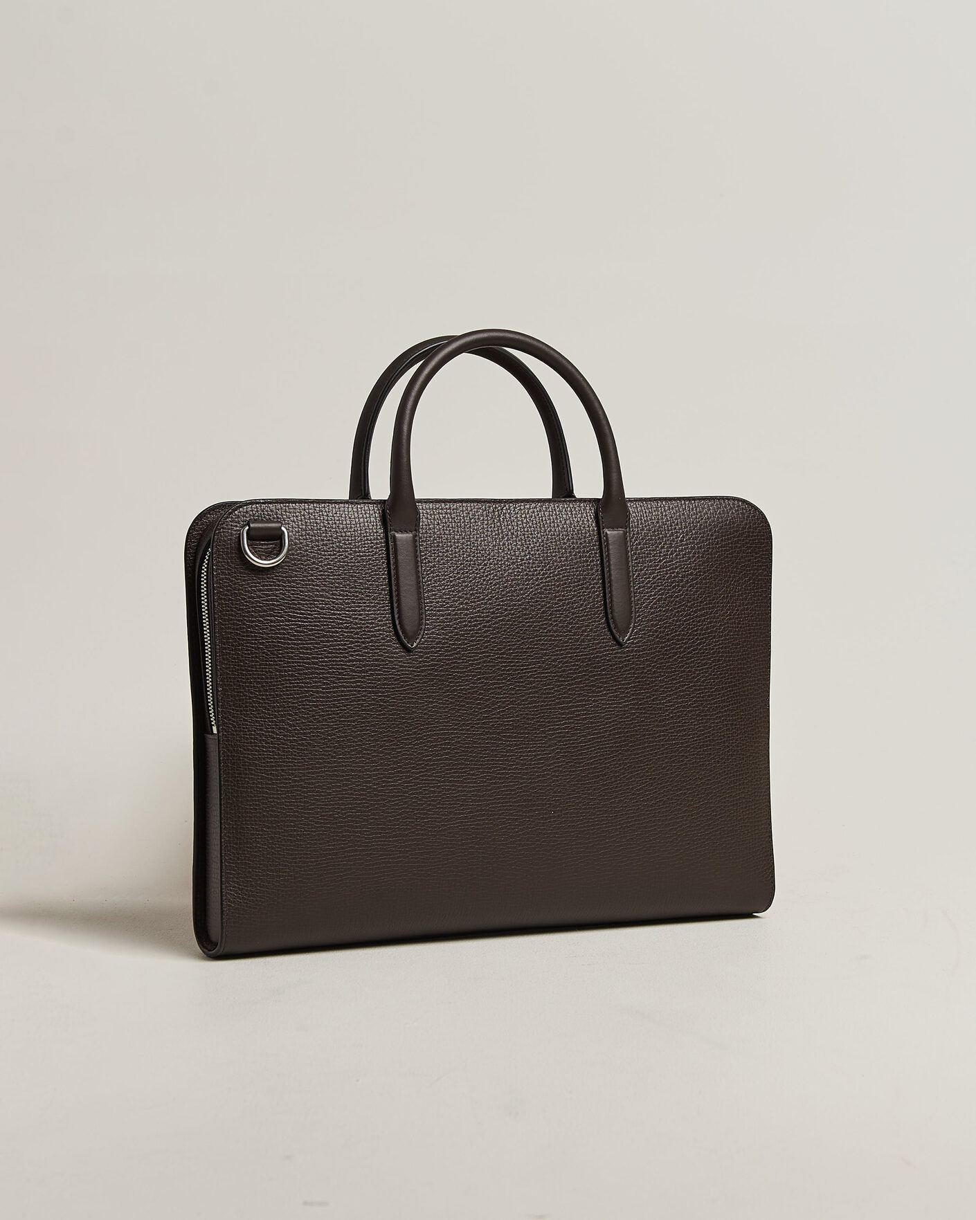 Herr | Väskor | Smythson | Ludlow Ultra Slim Briefcase With Zip Front Dark Brown