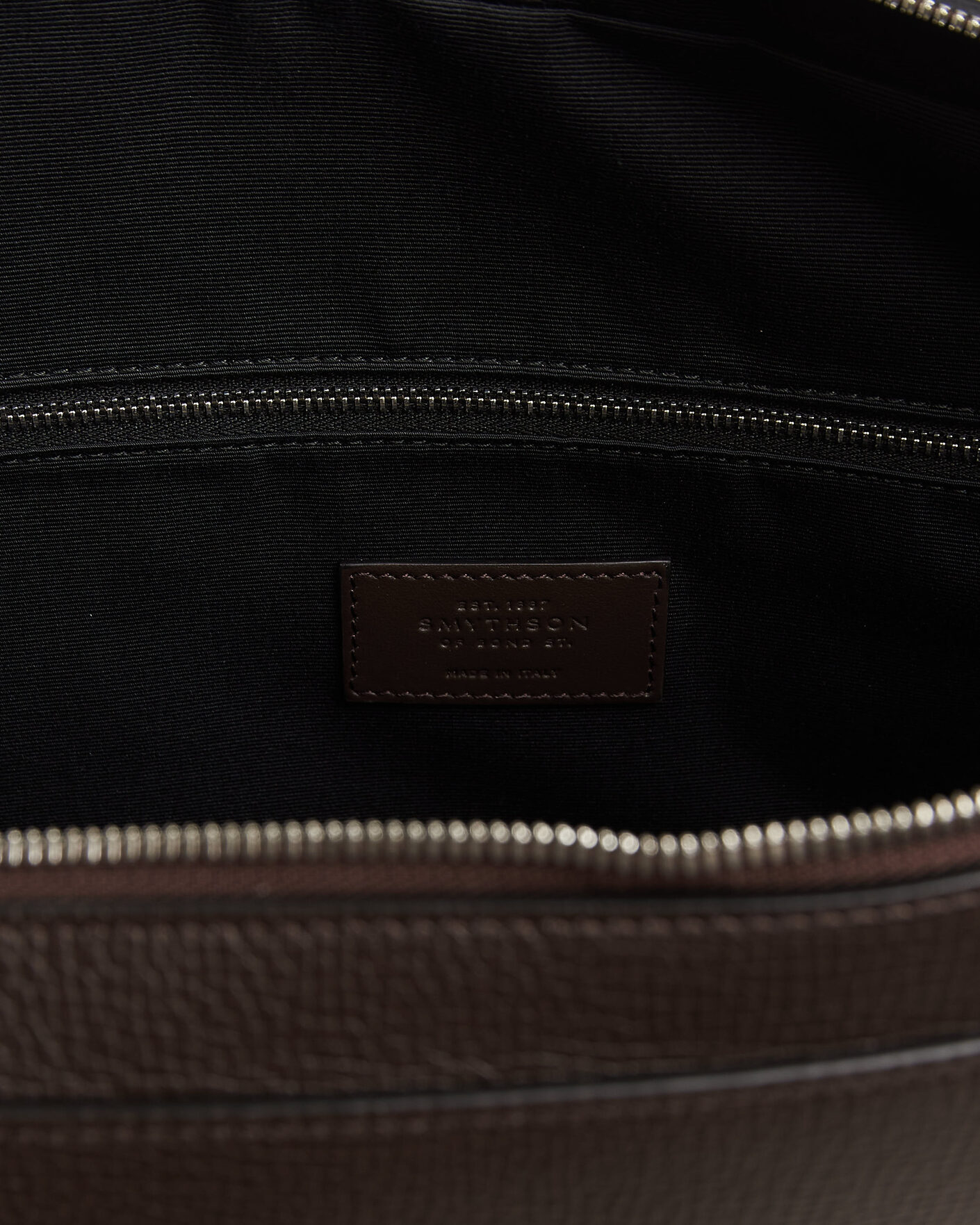 Herr | Väskor | Smythson | Ludlow Slim Briefcase With Zip Front Dark Brown