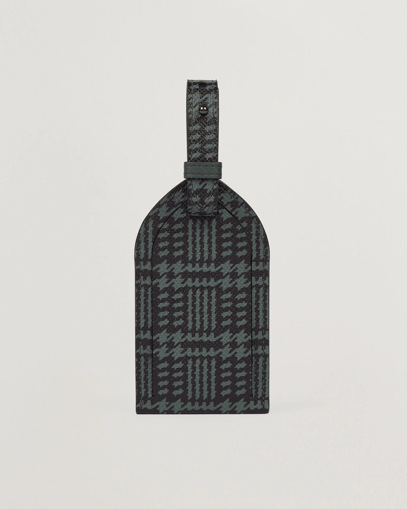 Herr | Till hemmet | Smythson | Panama Tweed Luggage Tag Slate Green