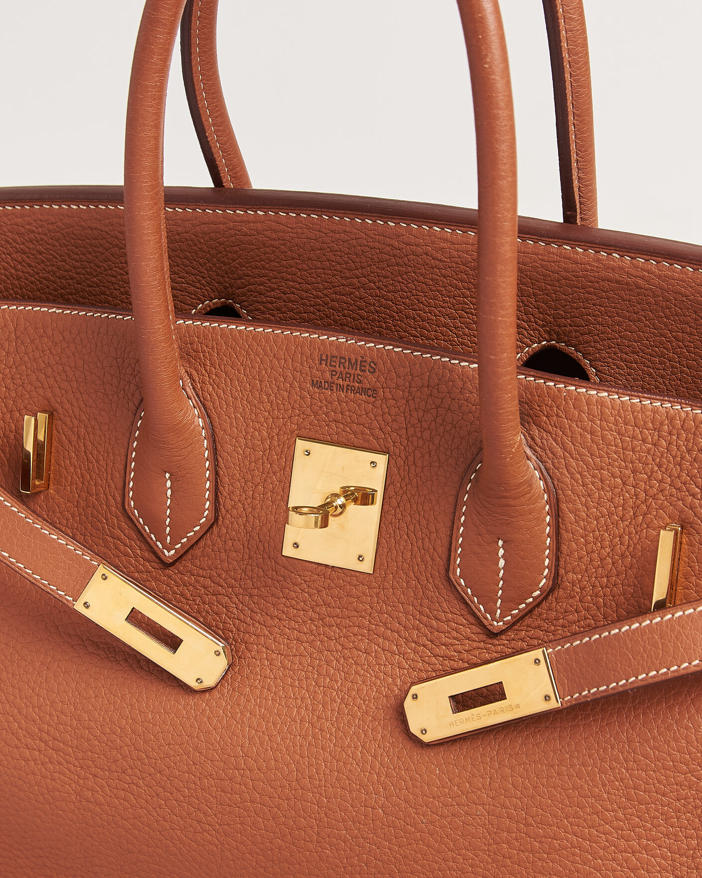 Herr | Pre-Owned & Vintage Bags | Hermès Pre-Owned | Birkin 35 Togo Leather Cognac Brown