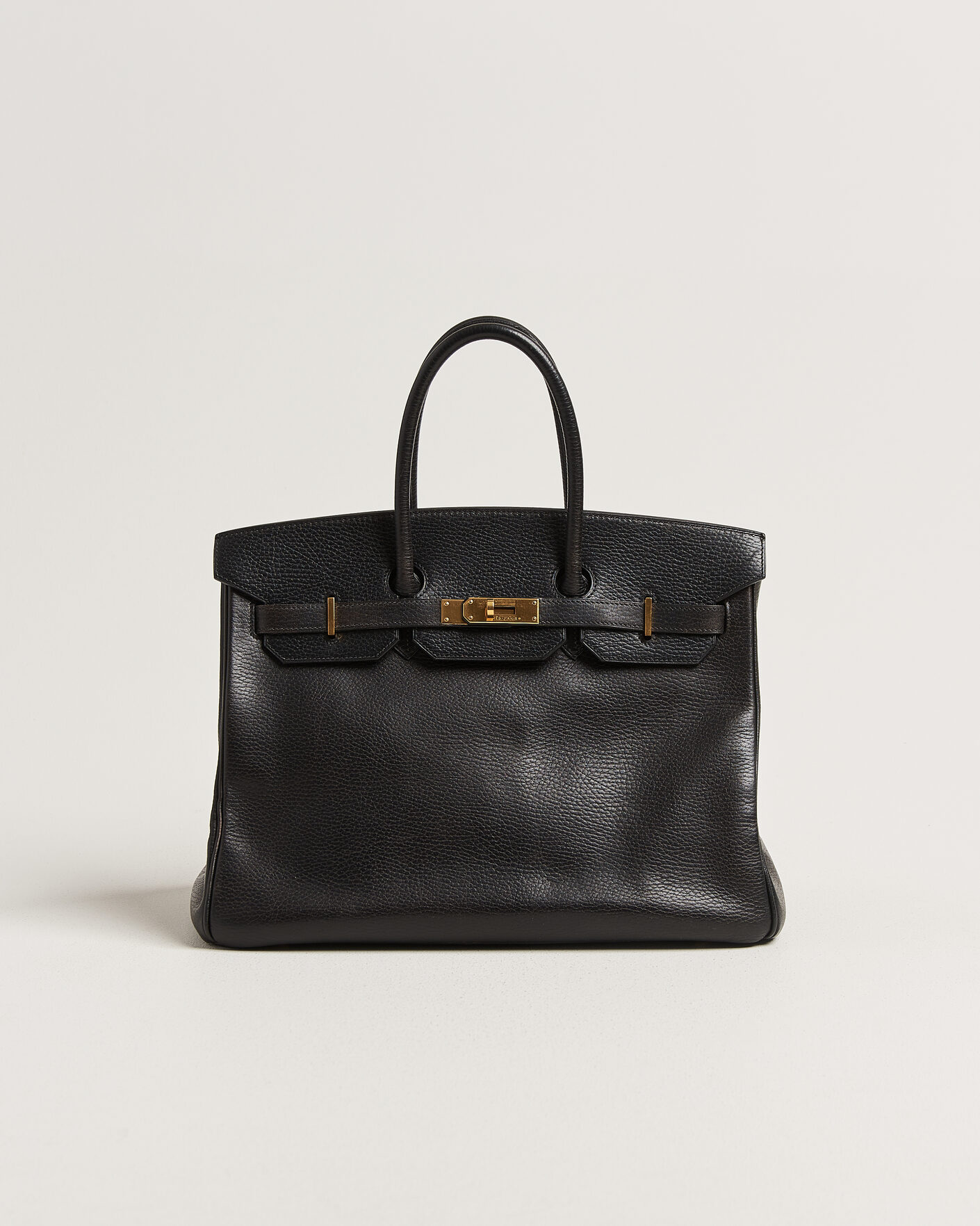 Herr | Pre-Owned & Vintage Bags | Hermès Pre-Owned | Birkin 35 Retourné Ardennes Leather Black