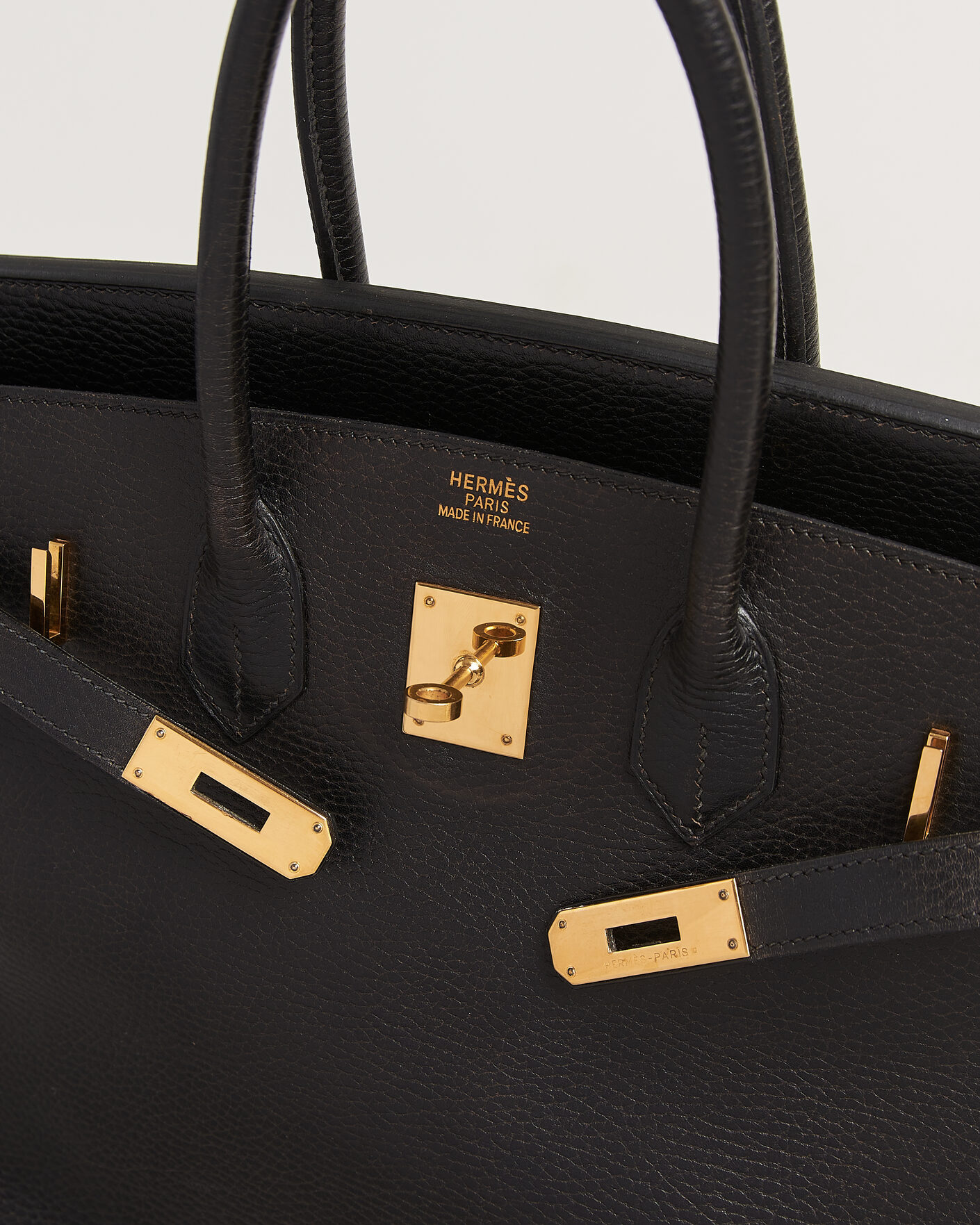 Herr | Pre-Owned & Vintage Bags | Hermès Pre-Owned | Birkin 35 Retourné Ardennes Leather Black
