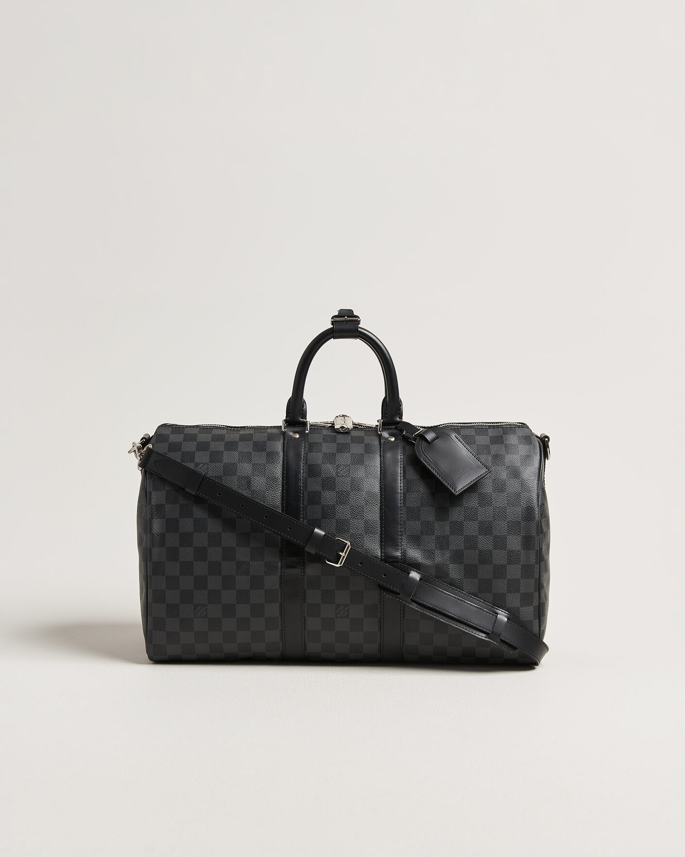 Herr | Pre-Owned & Vintage Bags | Louis Vuitton Pre-Owned | Keepall 45 Bandouliére Damier graphite