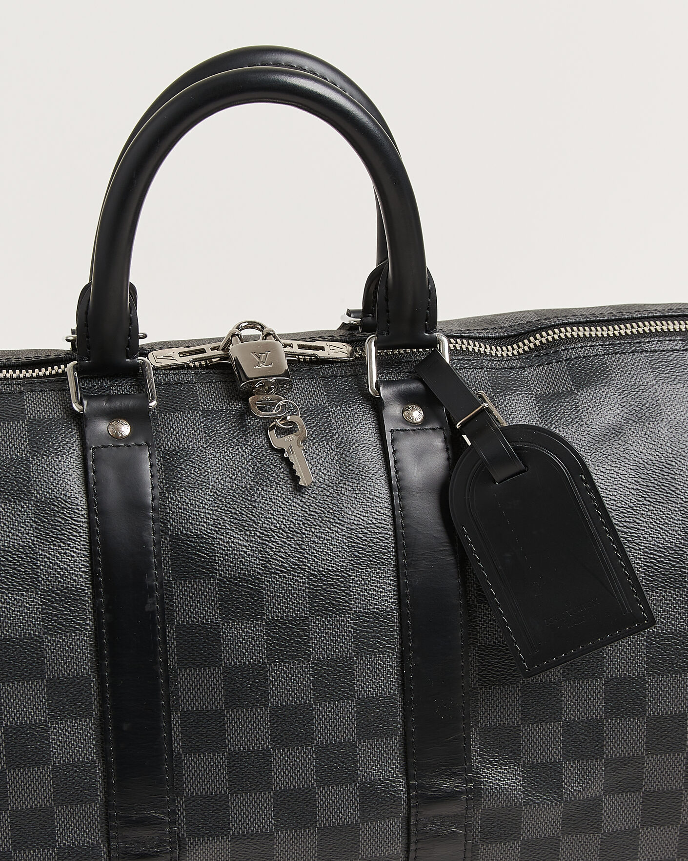 Herr | Pre-Owned & Vintage Bags | Louis Vuitton Pre-Owned | Keepall 45 Bandouliére Damier graphite