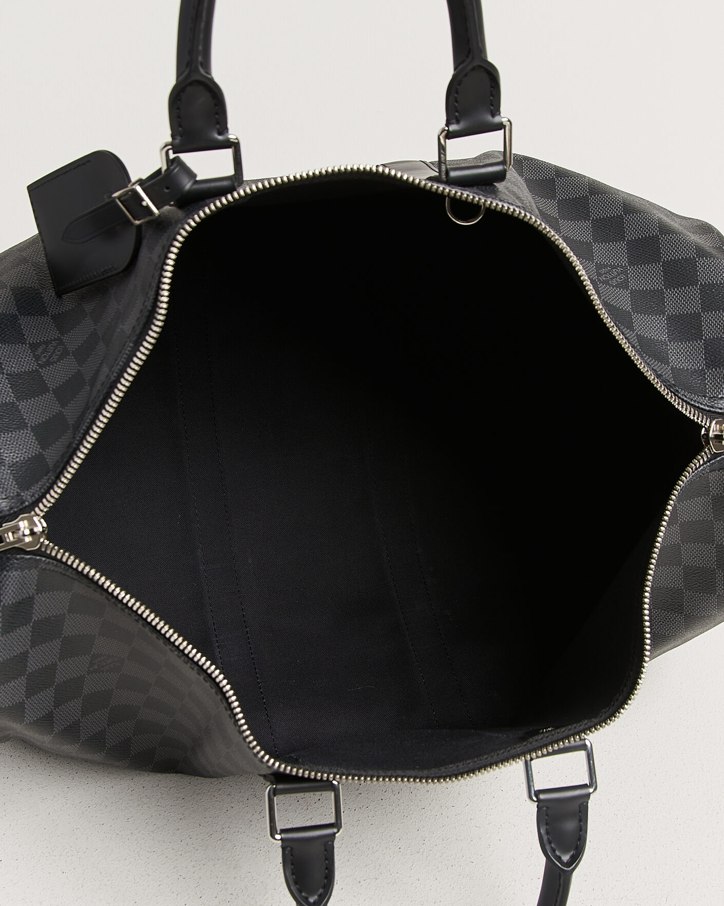 Herr | Pre-Owned & Vintage Bags | Louis Vuitton Pre-Owned | Keepall 45 Bandouliére Damier graphite