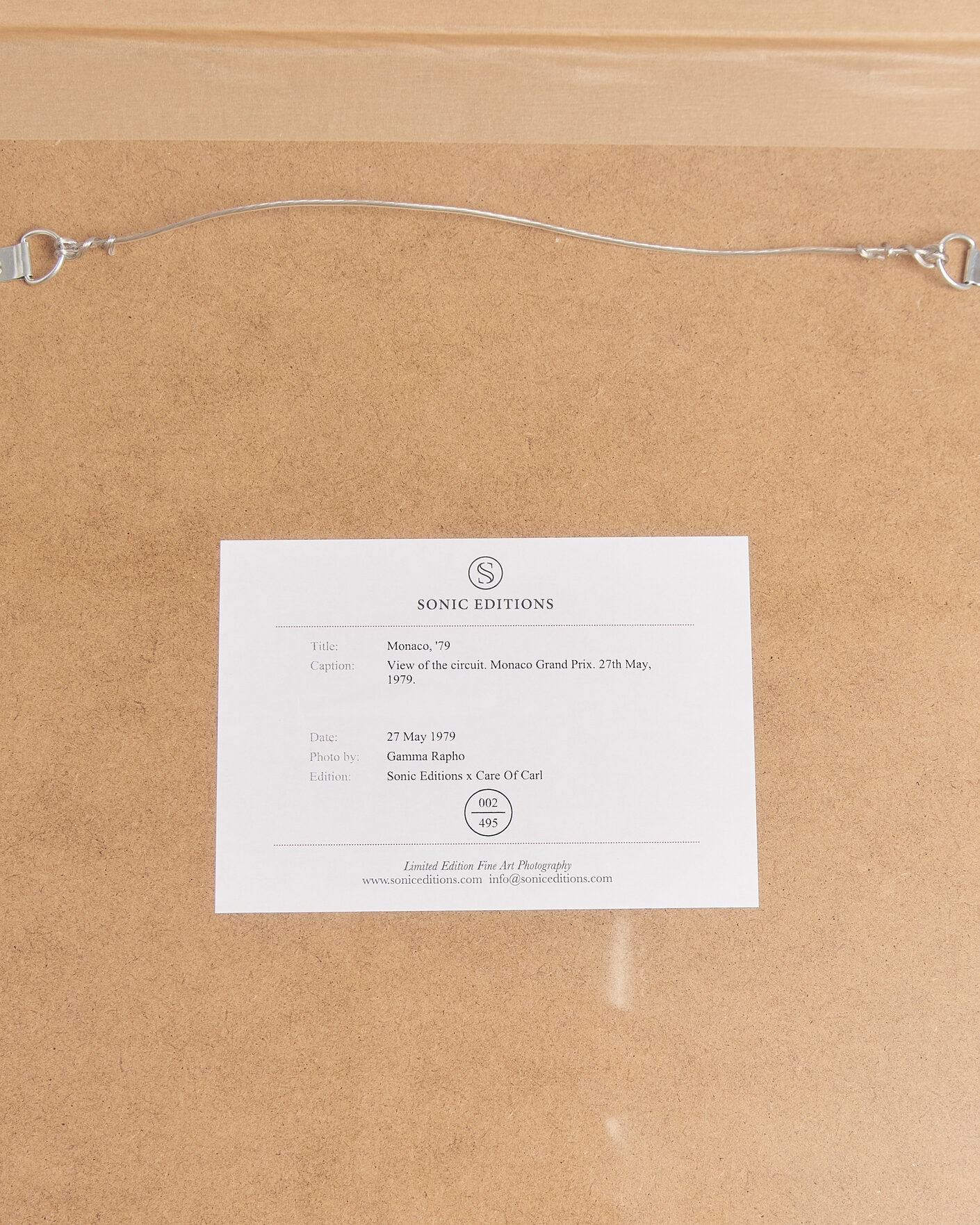 Herr | Tavlor | Sonic Editions | Framed Monaco, '79