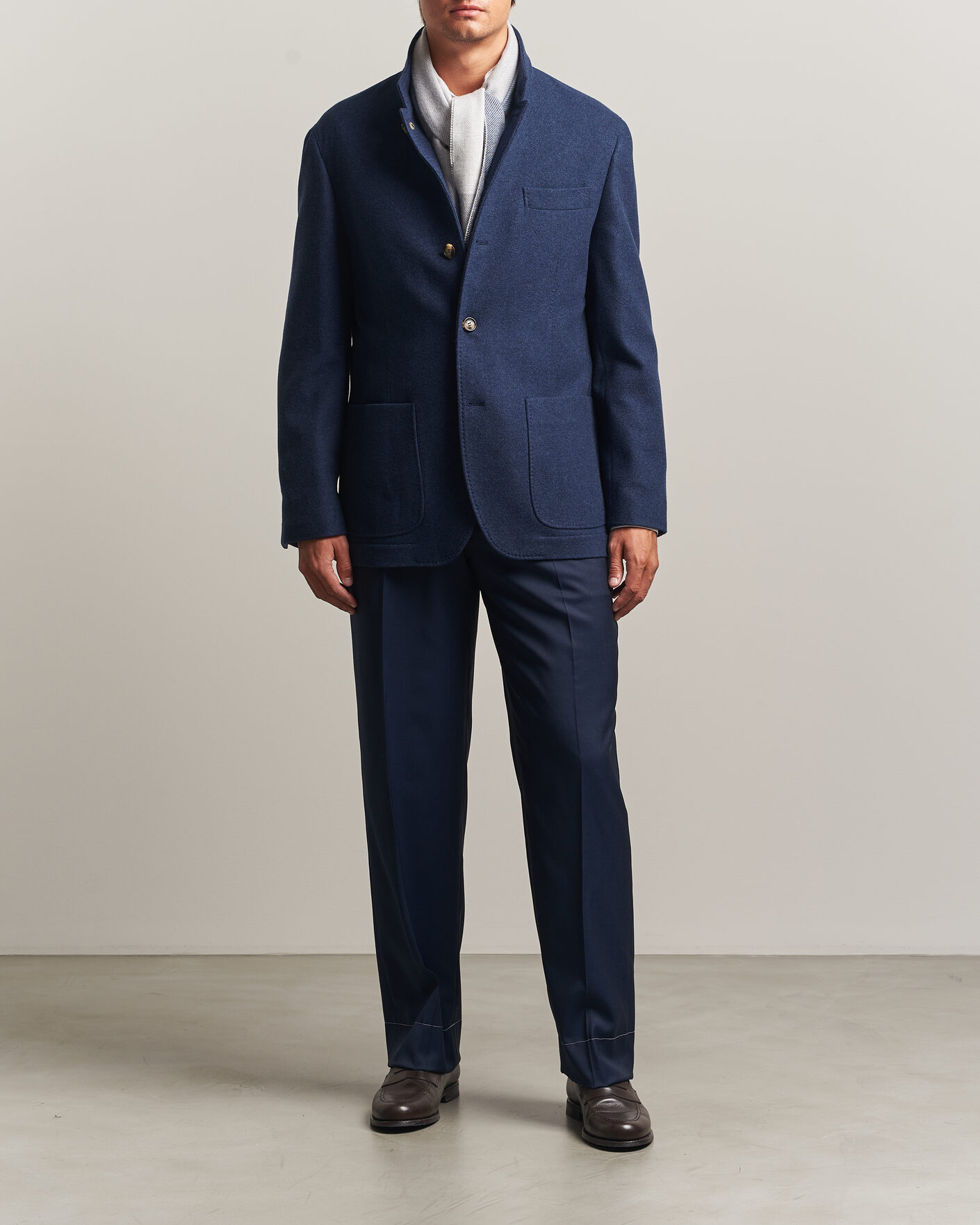 Herr | Jackor | Brunello Cucinelli | Cashmere City Jacket Navy