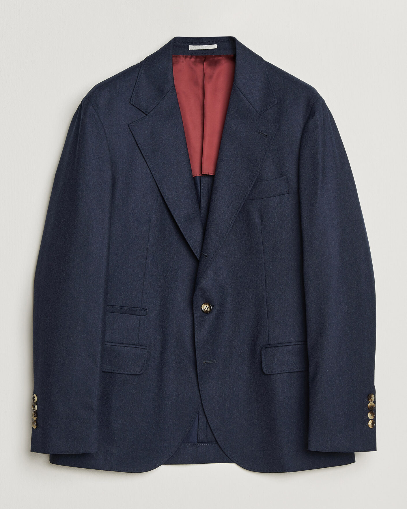 Herr | Kavajer | Brunello Cucinelli | Wool Flannel Blazzer Navy