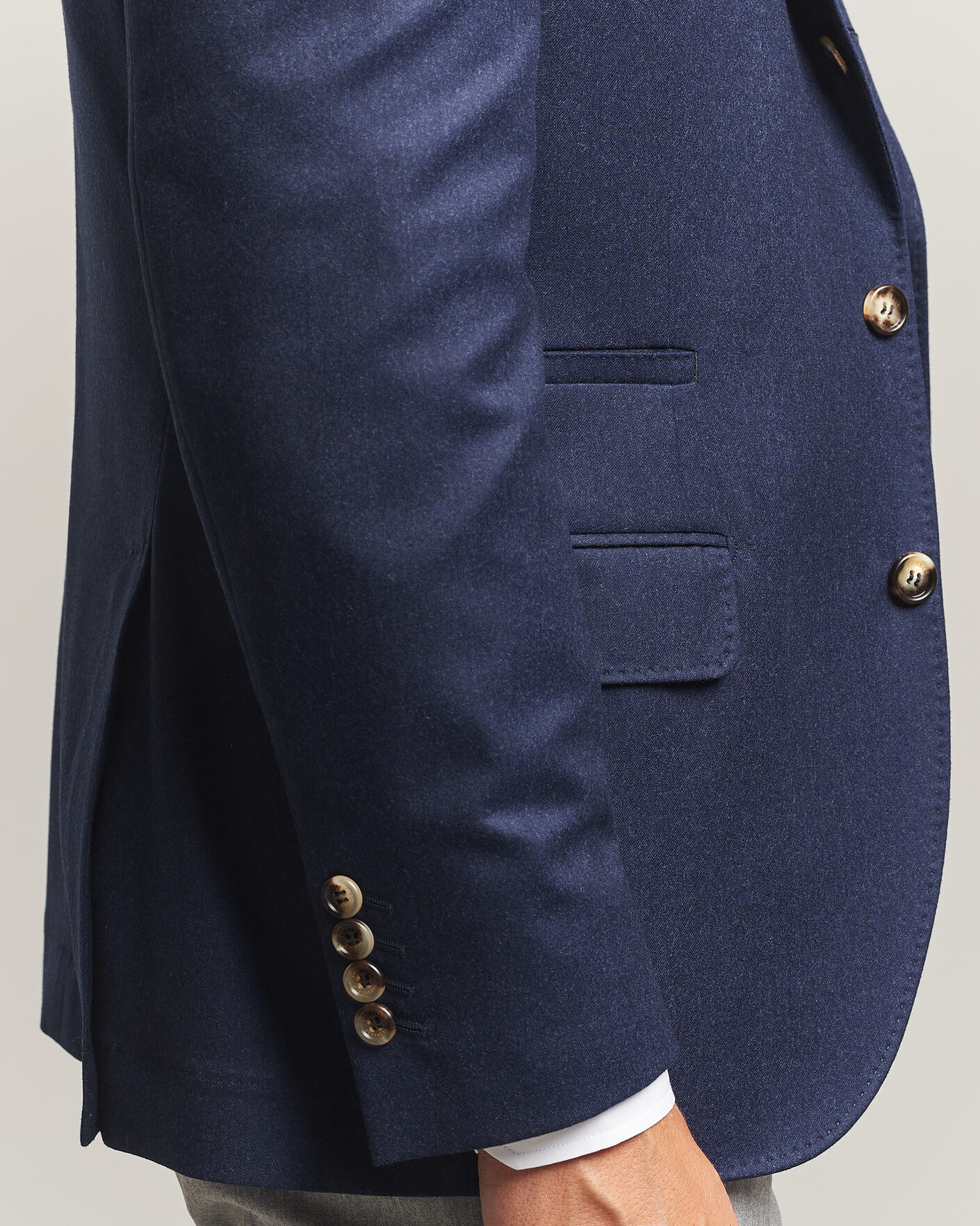 Herr | Kavajer | Brunello Cucinelli | Wool Flannel Blazzer Navy